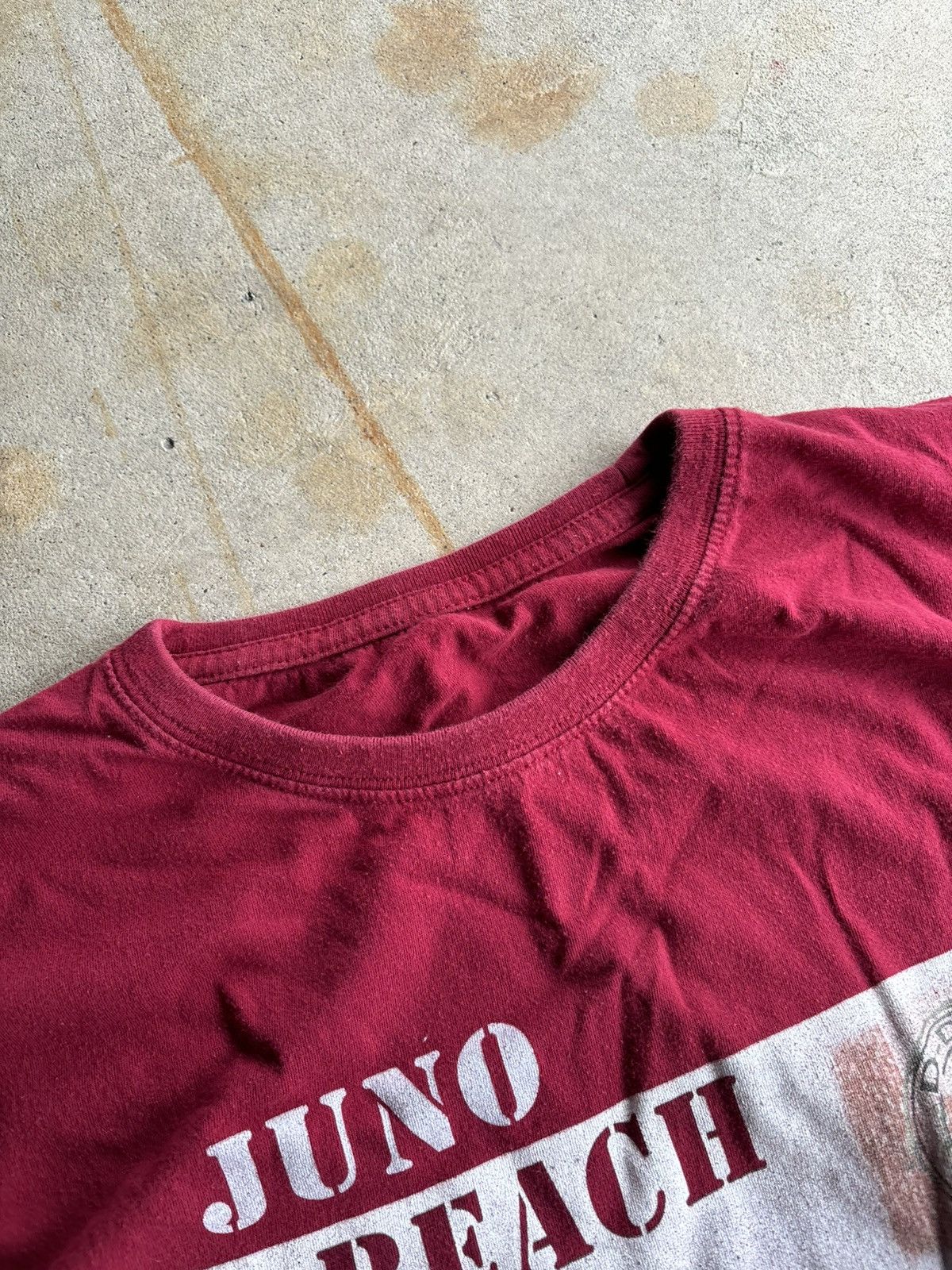 Vintage Crazy 90s Juno Beach D-Day Boxy Faded Burgundy WW2 Shirt Size US L / EU 52-54 / 3 - 4 Thumbnail