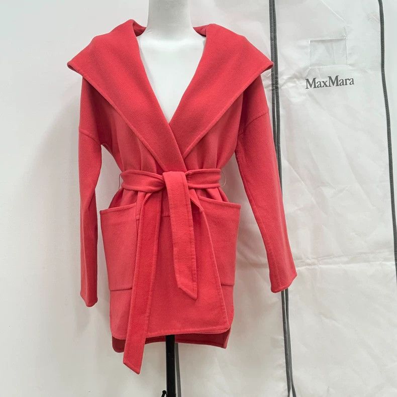 Other Max Mara White Label Mainline Watermelon Red Bathrobe Coat Size M / US 6-8 / IT 42-44 - 1 Thumbnail