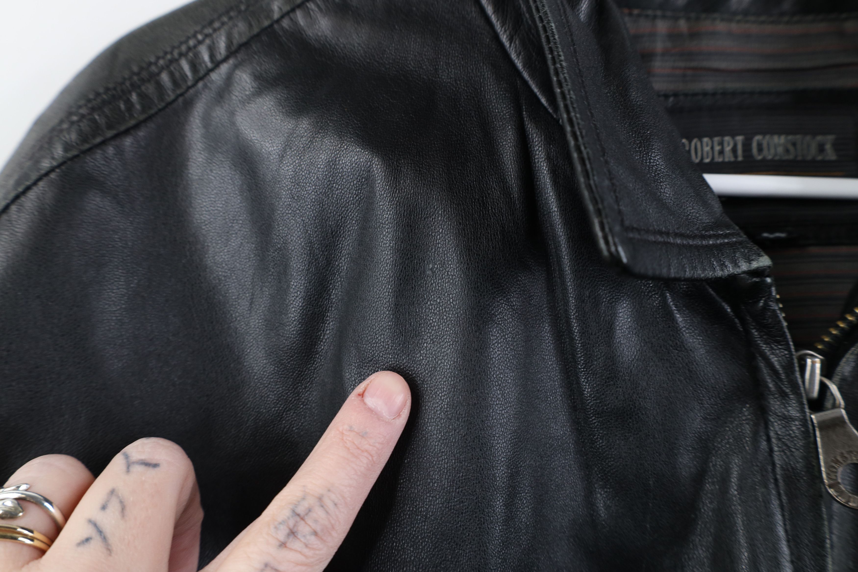Vintage Vintage 90s Streetwear Soft Leather Collared Bomber Jacket Size US XXL / EU 58 / 5 - 8 Thumbnail