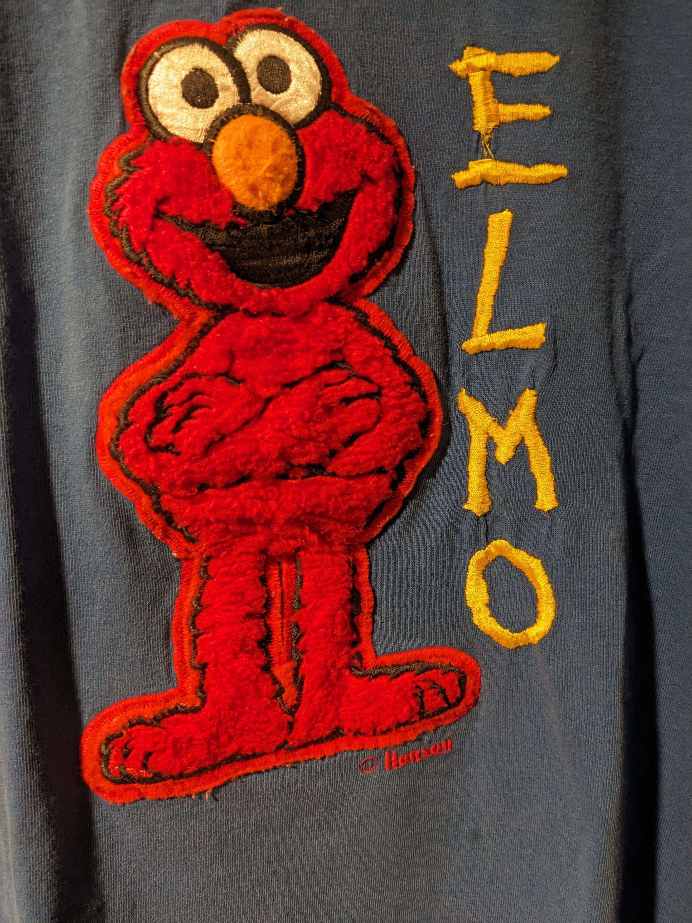 Cartoon Network × Vintage Vintage 90s Elmo Sesame Street Blue Large T-Shirt Size US L / EU 52-54 / 3 - 2 Thumbnail