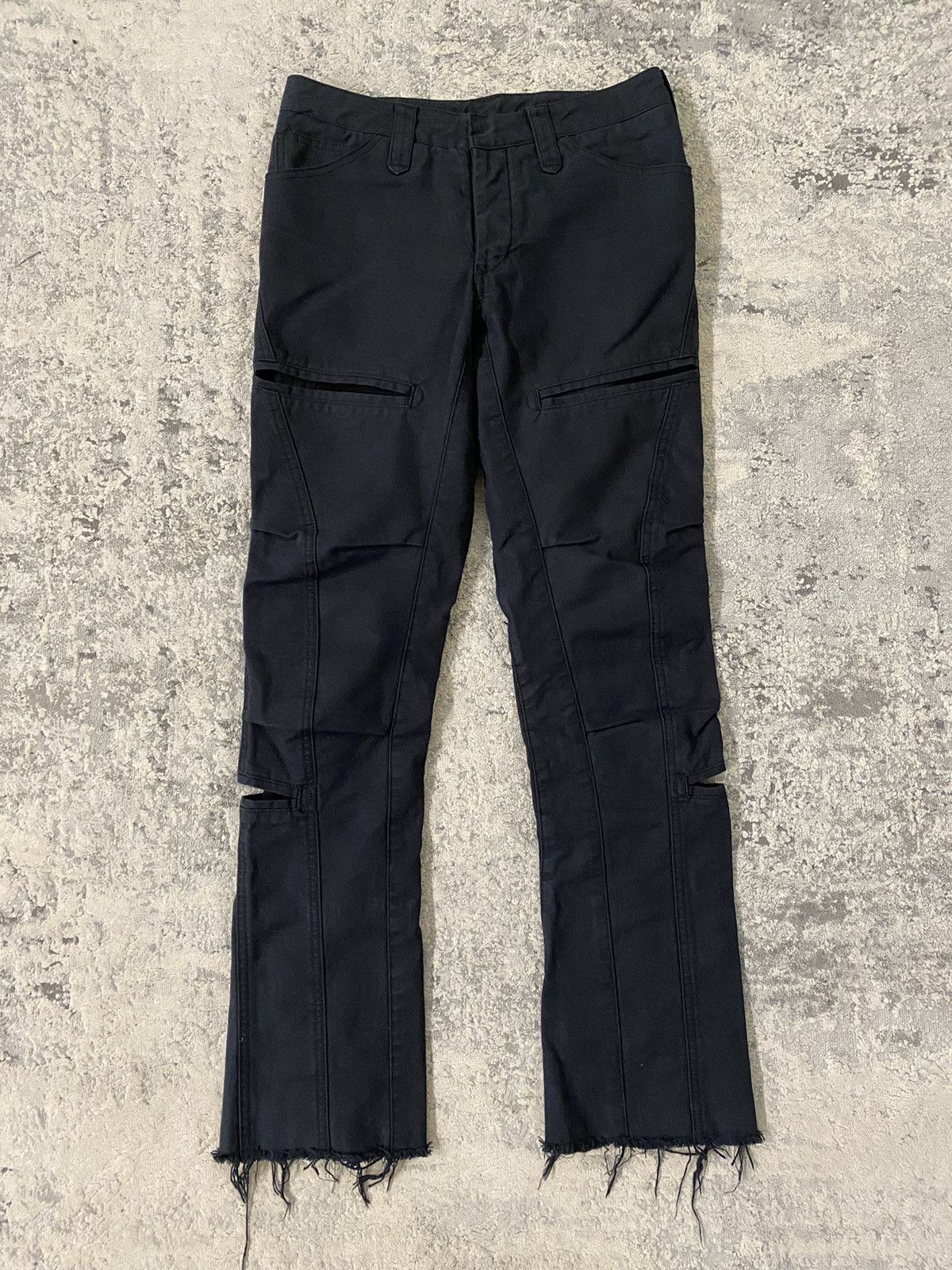 image of The Viridi Anne Flared Cut Off Jeans in Black, Men's (Size 30)