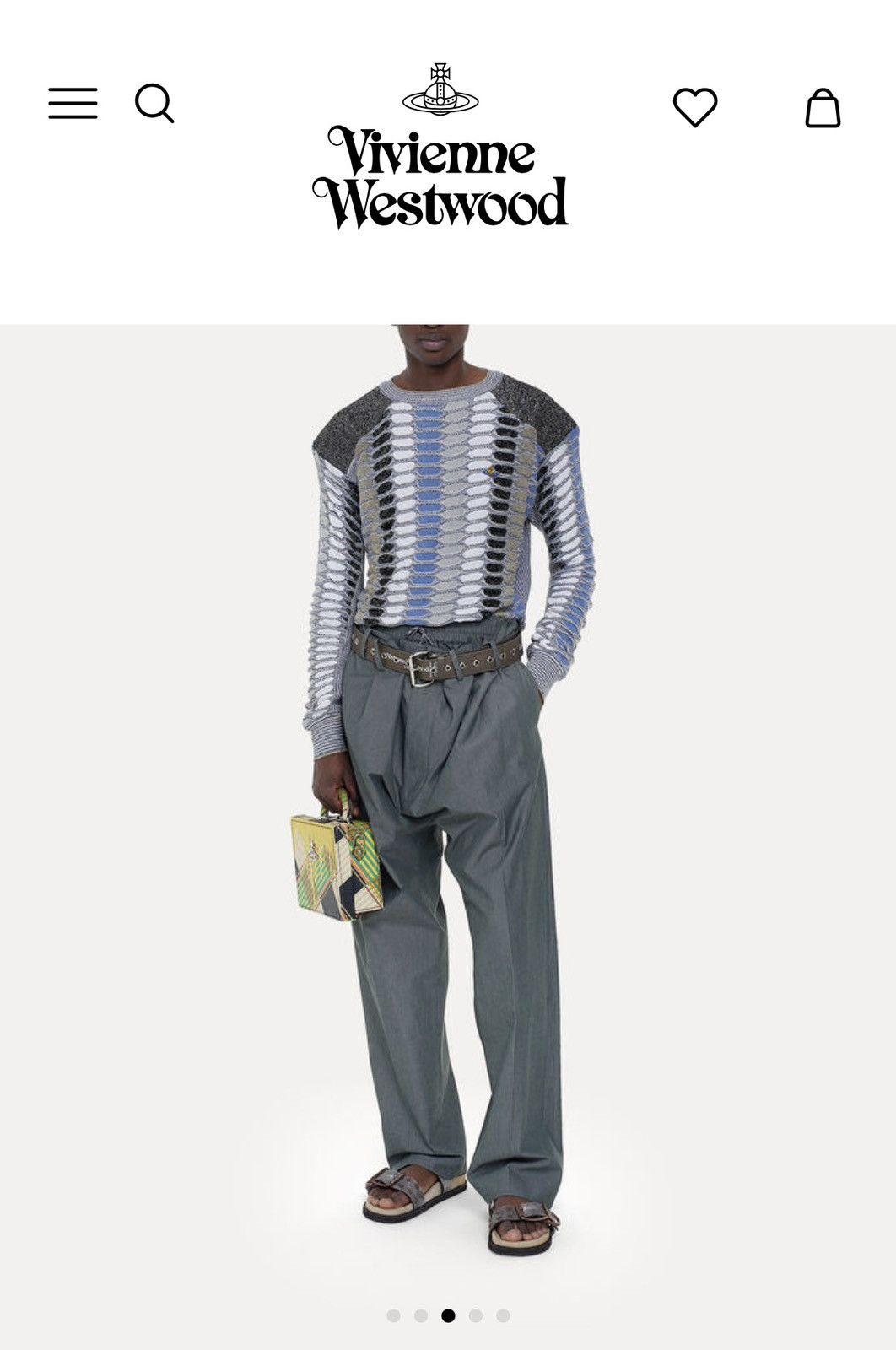 Vivienne Westwood $960 Vivienne Westwood Marcel jumper metallic lamé sweater Size US L / EU 52-54 / 3 - 7 Thumbnail