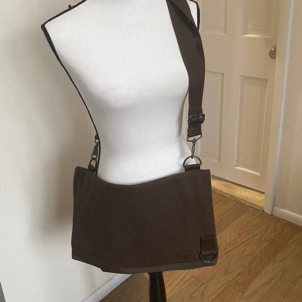 KANGOL Large Khaki Folded Messenger Crossbody Bag Bags Luggage