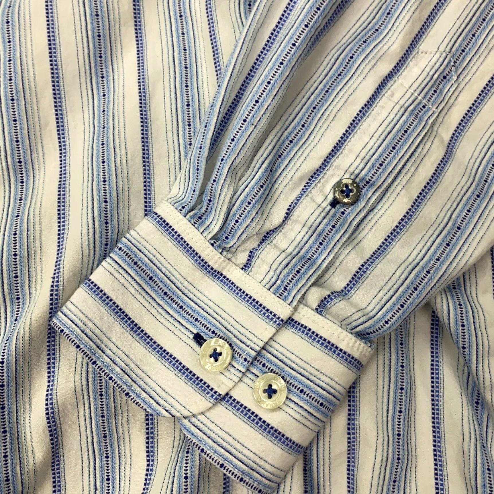 Tommy Bahama Tommy Bahama Linen Shirt Mens L Striped Button-Up Long Sleeve Casual, Travel, Beach Mens Shirt Size US L / EU 52-54 / 3 - 3 Thumbnail