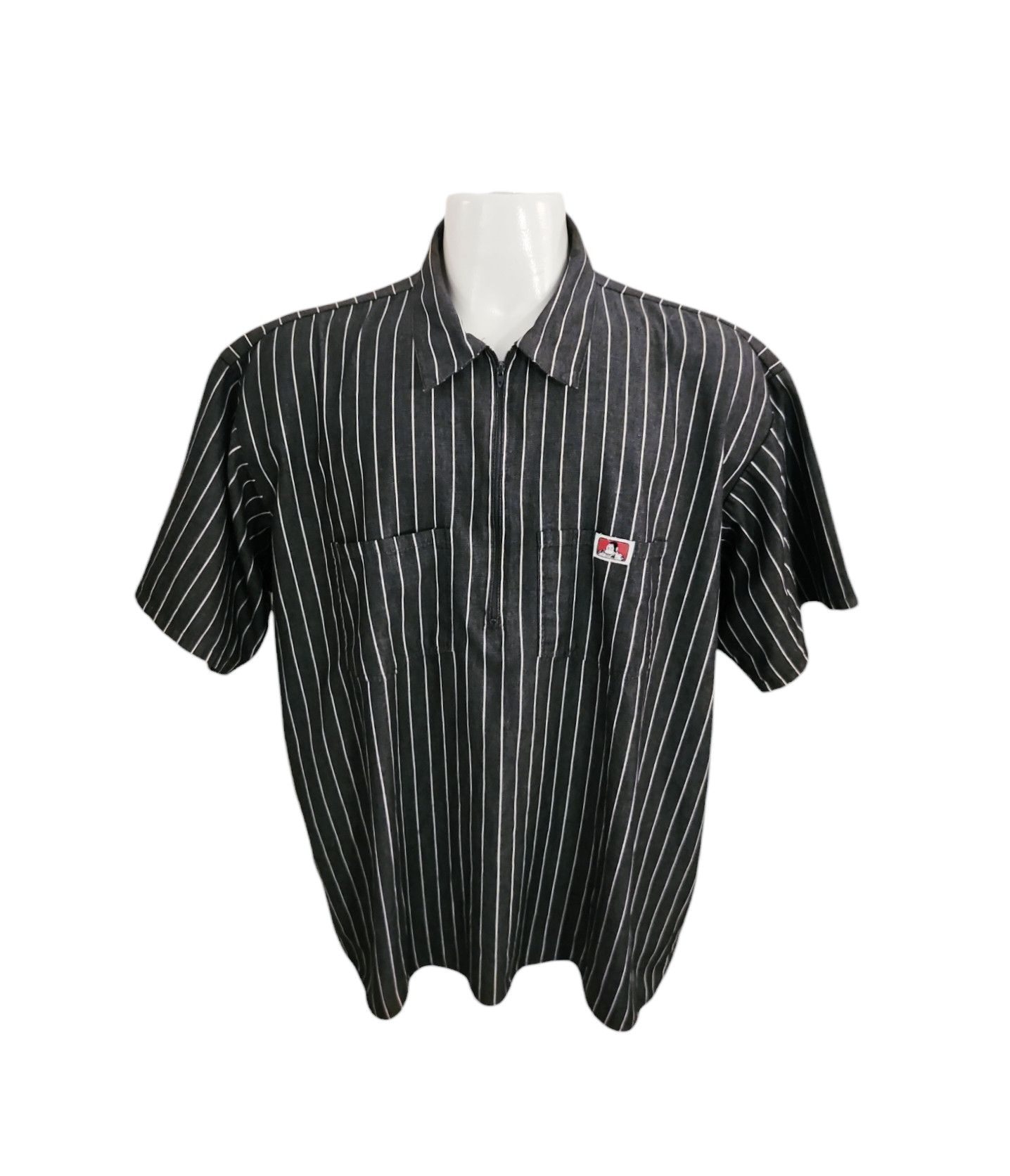 Ben Davis × Vintage Ben Davis Vintageb Talon Zipper Blue 80s Quarter Zip SZ XXL Size US XXL / EU 58 / 5 - 1 Thumbnail