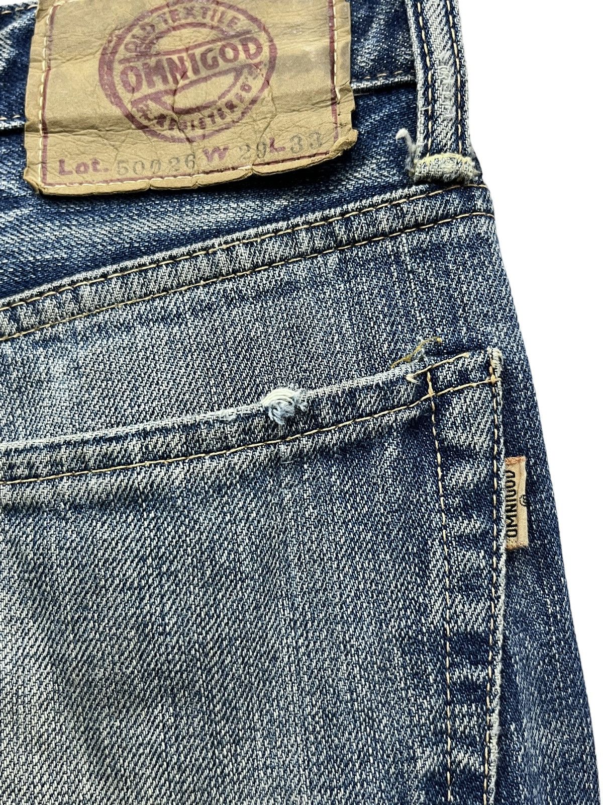 OMNIGOD × Vintage FYE FLARE🔥90’s OMNIGOD Mudwash Blue Jeans Made In Japan💥 Size US 29 - 9 Thumbnail