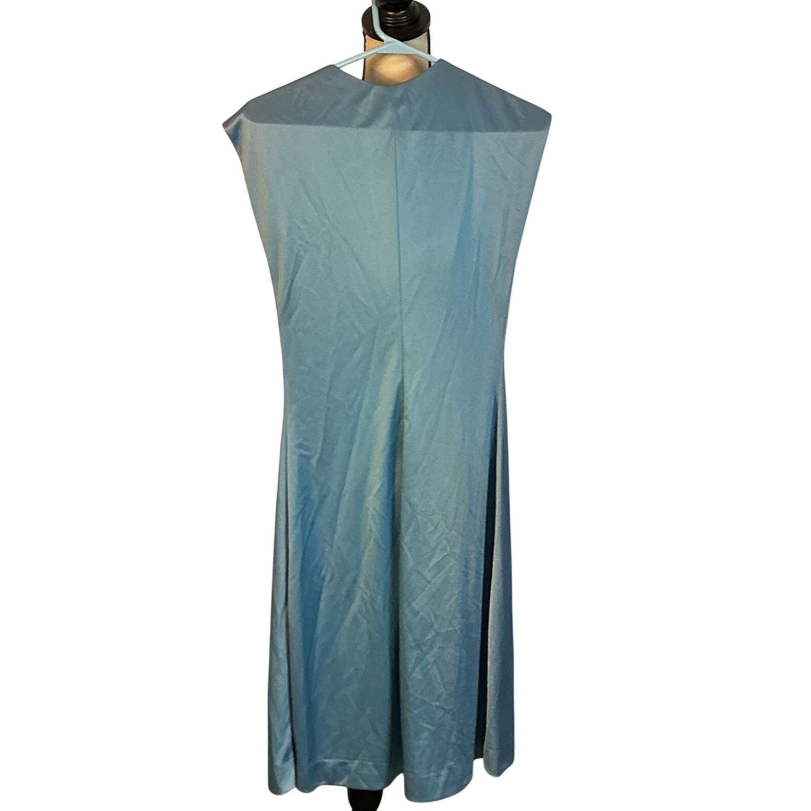 Handmade Vintage Handmade Cottagecore Blue Midi Dress XS Retro Minim Size XS / US 0-2 / IT 36-38 - 2 Thumbnail