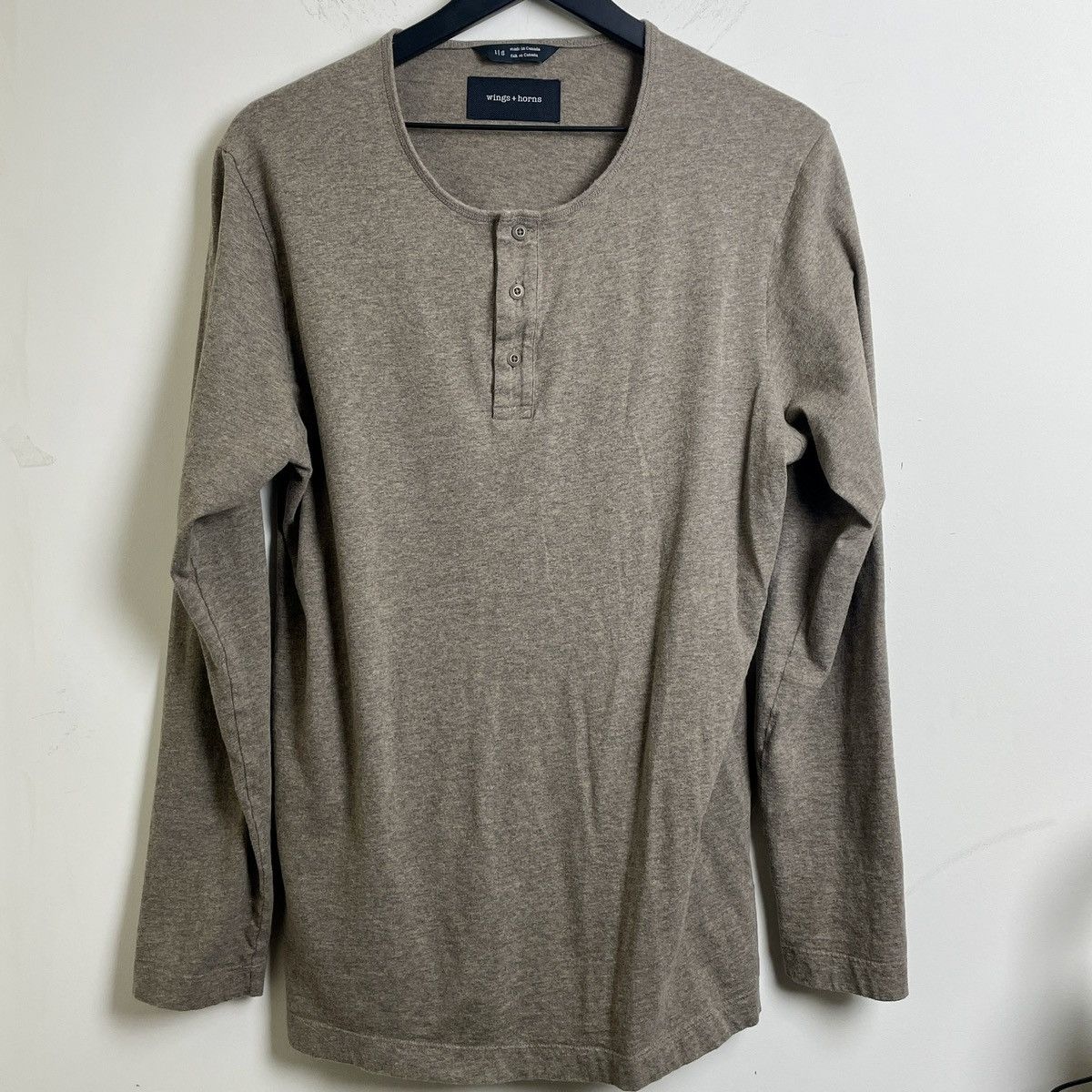 Wings + Horns Long Sleeve Henley Size US L / EU 52-54 / 3 - 2 Thumbnail
