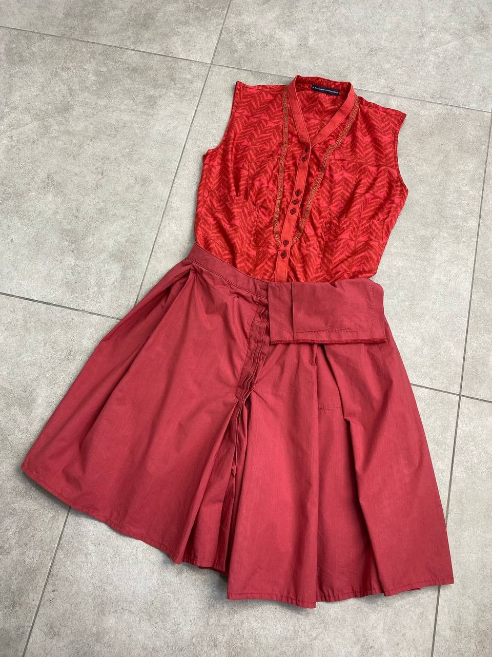 Marithe + Francois Girbaud Marithe + Francois Girbaud Vestsareety Gibrid Blouse Dress Size S / US 4 / IT 40 - 5 Thumbnail