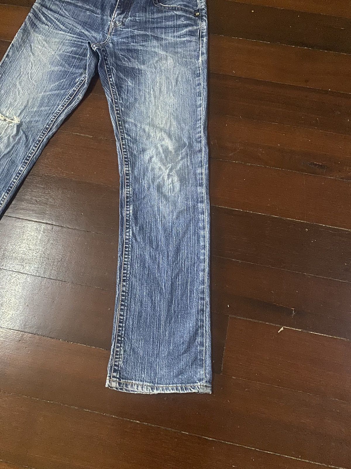 Edwin Fire 🔥🔥 EDWIN BLUE TRIP distressed denim flare jeans S1 Size US 32 / EU 48 - 5 Thumbnail