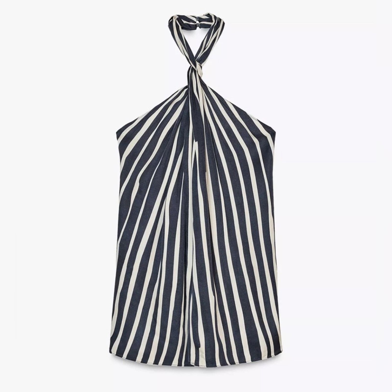 Zara Nwt- Zara-ZW Collection Stripe Halter Top-L Size L / US 10 / IT 46 - 3 Thumbnail