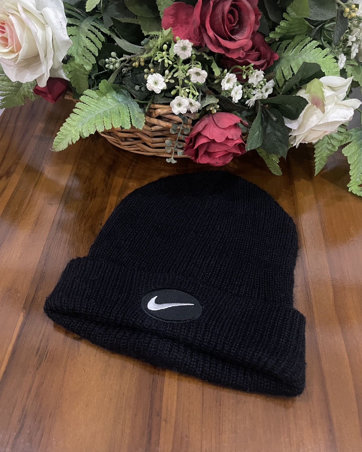 Nike 90s Nike Black Beanie Hats Size ONE SIZE - 2 Thumbnail