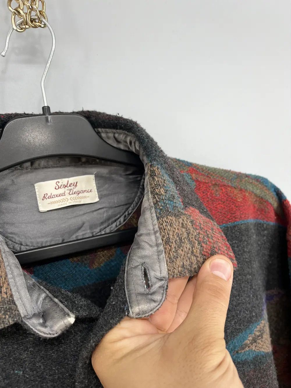 Vintage Vintage Sisley High Grade Western Wear Wool Blanket Jacket Size US M / EU 48-50 / 2 - 7 Thumbnail