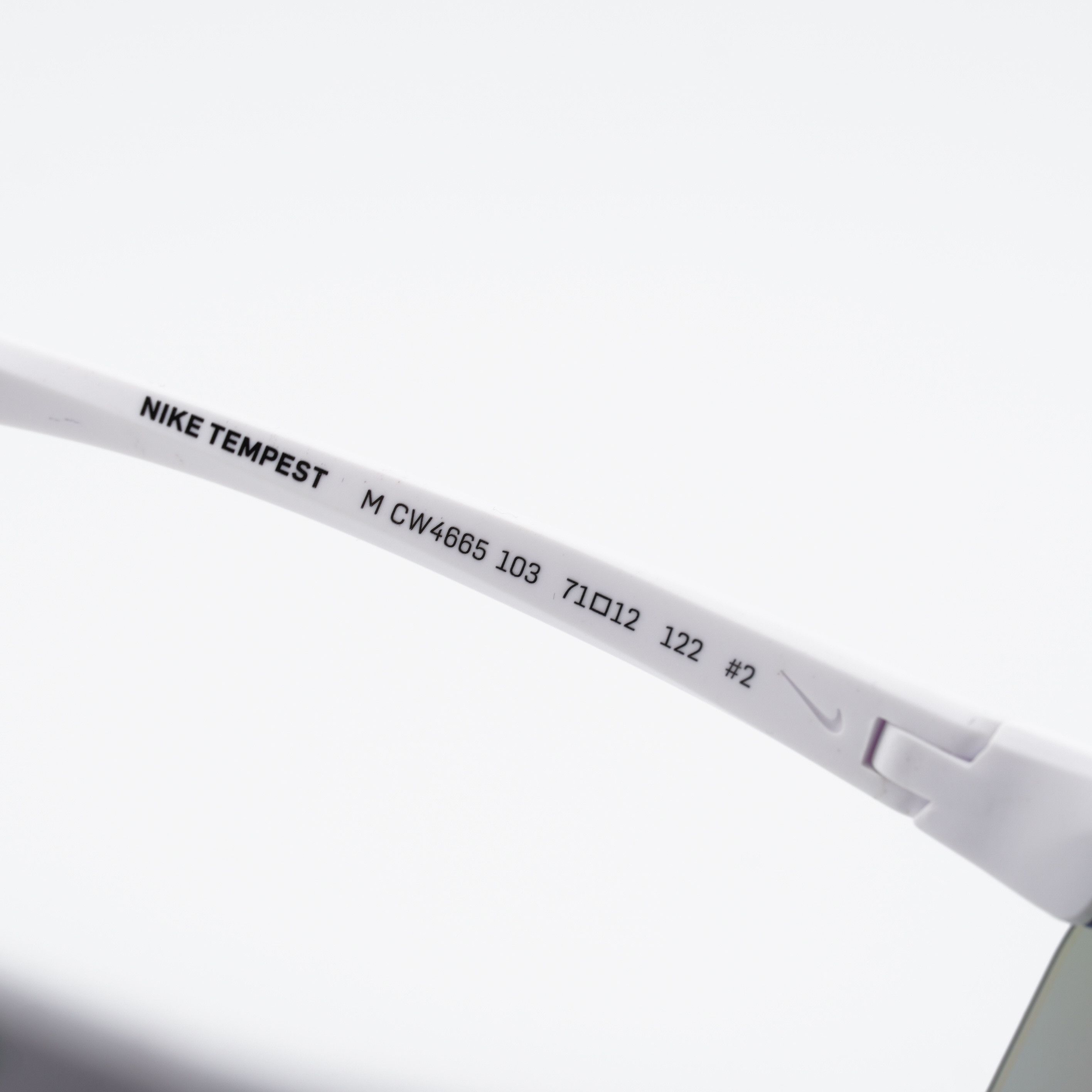Nike NIKE TEMPEST M CW4665 103 Sunglasses White Rectangle Frame Size ONE SIZE - 2 Thumbnail