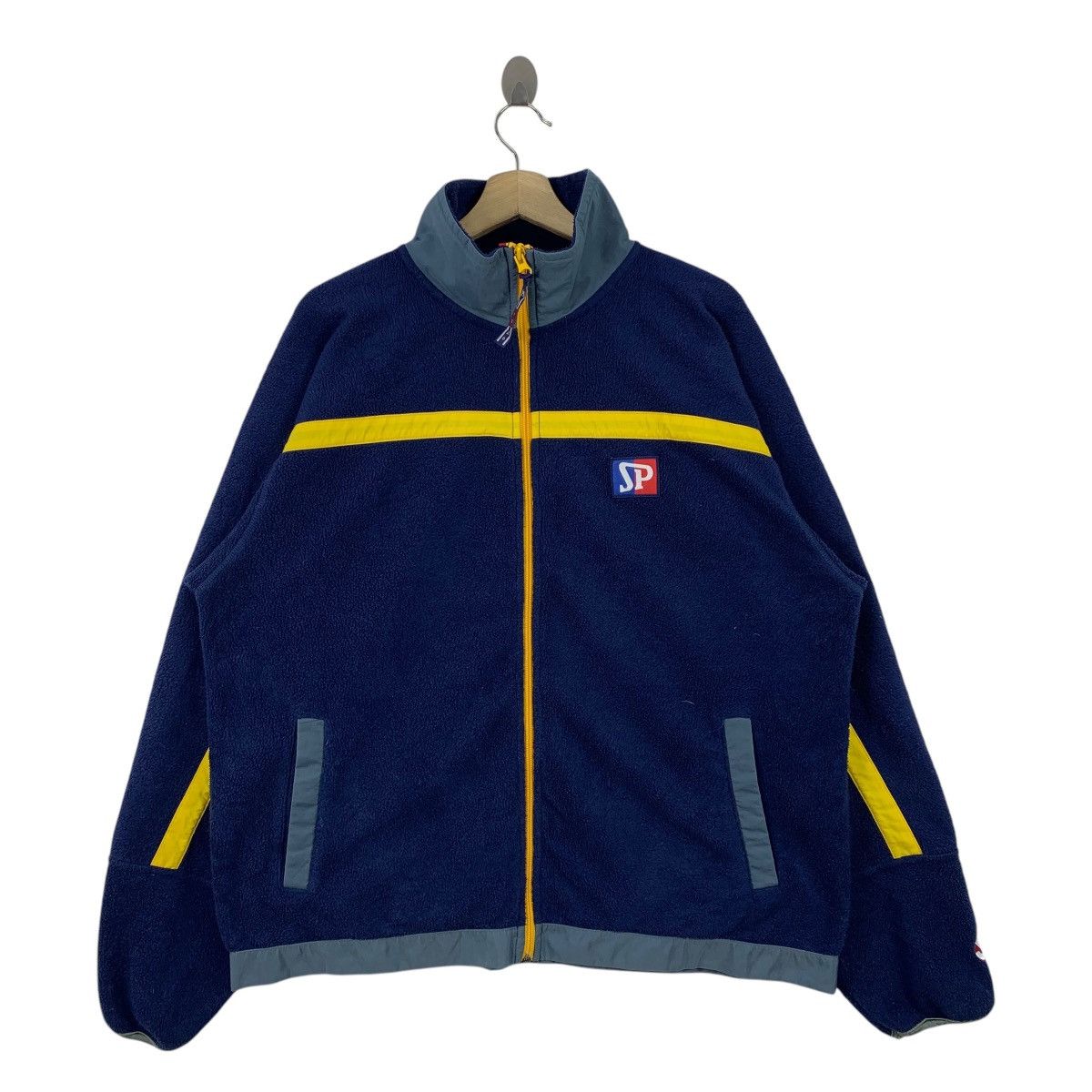 Spalding × Vintage Vintage SPALDING American Sportswear Big Logo Sweater Jacket Size US L / EU 52-54 / 3 - 1 Thumbnail