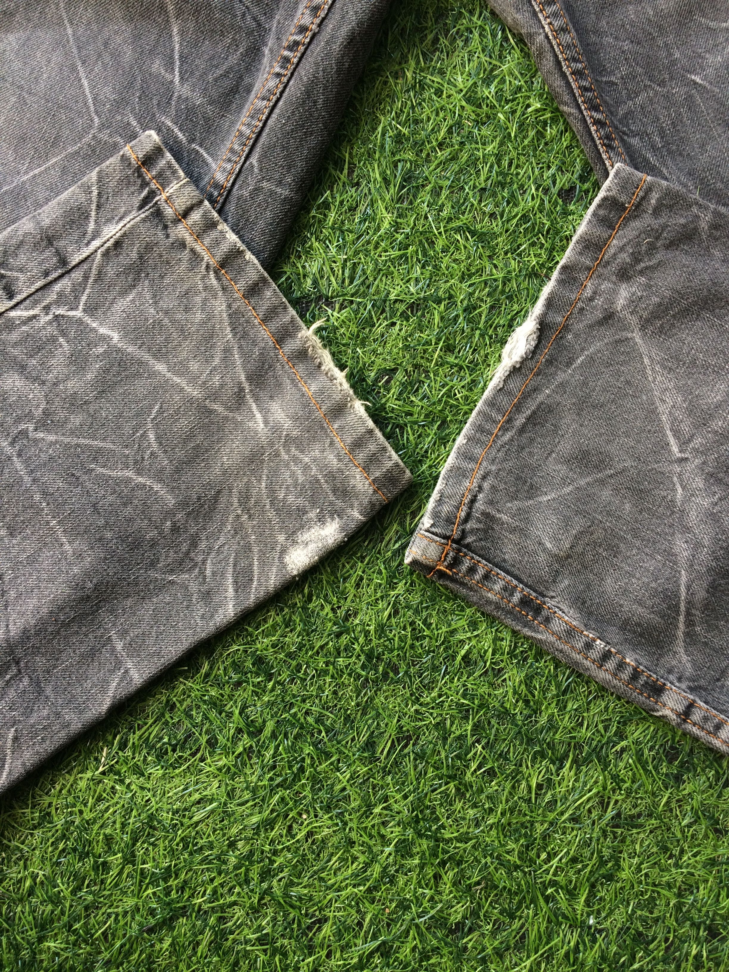Japanese Brand Distressed Japanese Double Waist Denim #D-670 Size US 29 - 7 Thumbnail