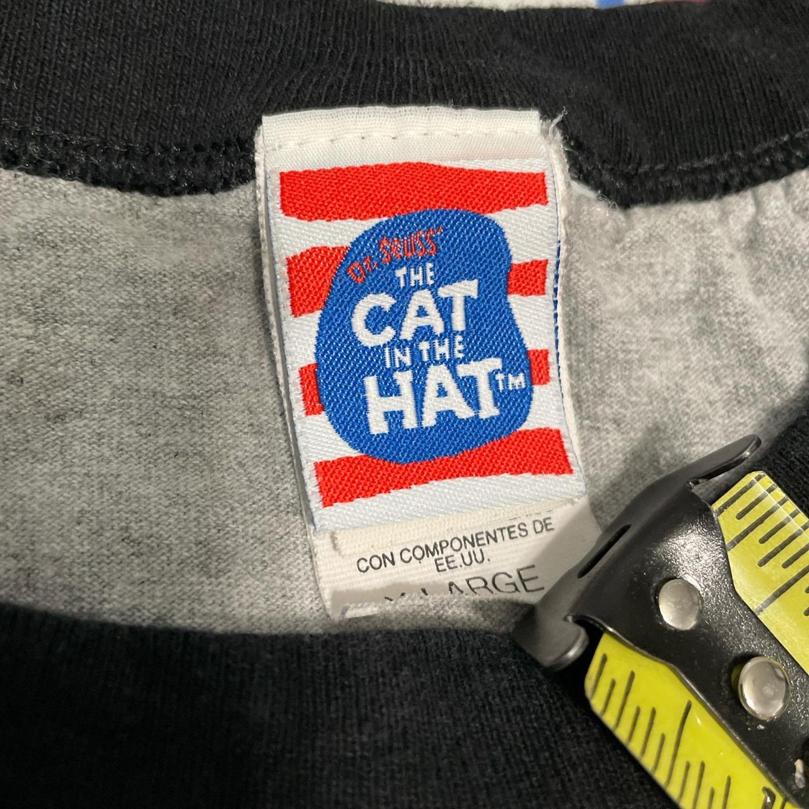 Vintage Y2K 2000s Dr. Seuss The Cat In The Hat Cartoon Ringer Tee Size US XL / EU 56 / 4 - 4 Thumbnail