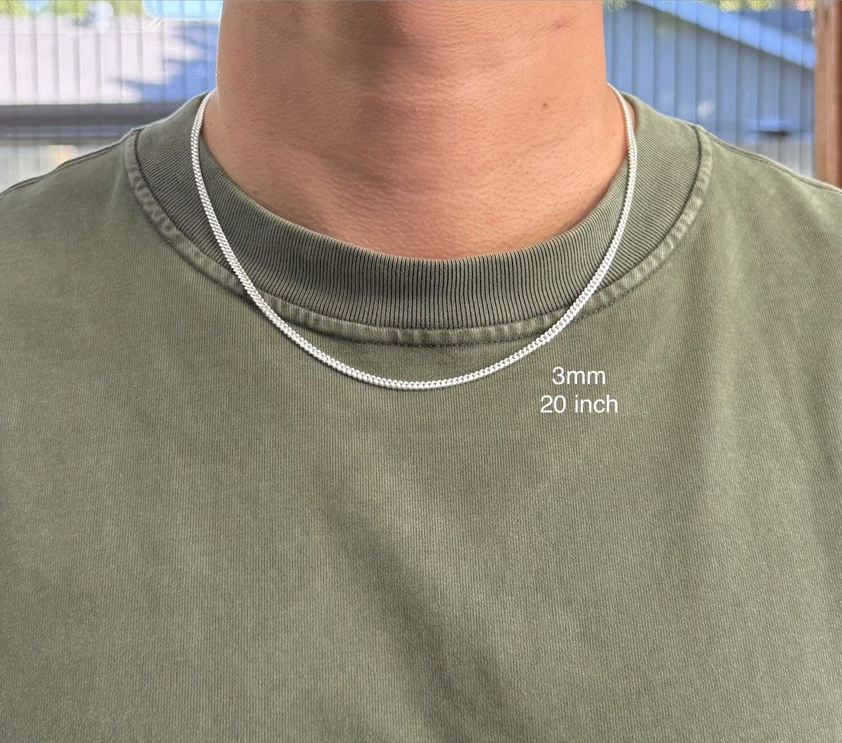Sterling Silver Silver cuban link chain 20” Size ONE SIZE - 1 Thumbnail