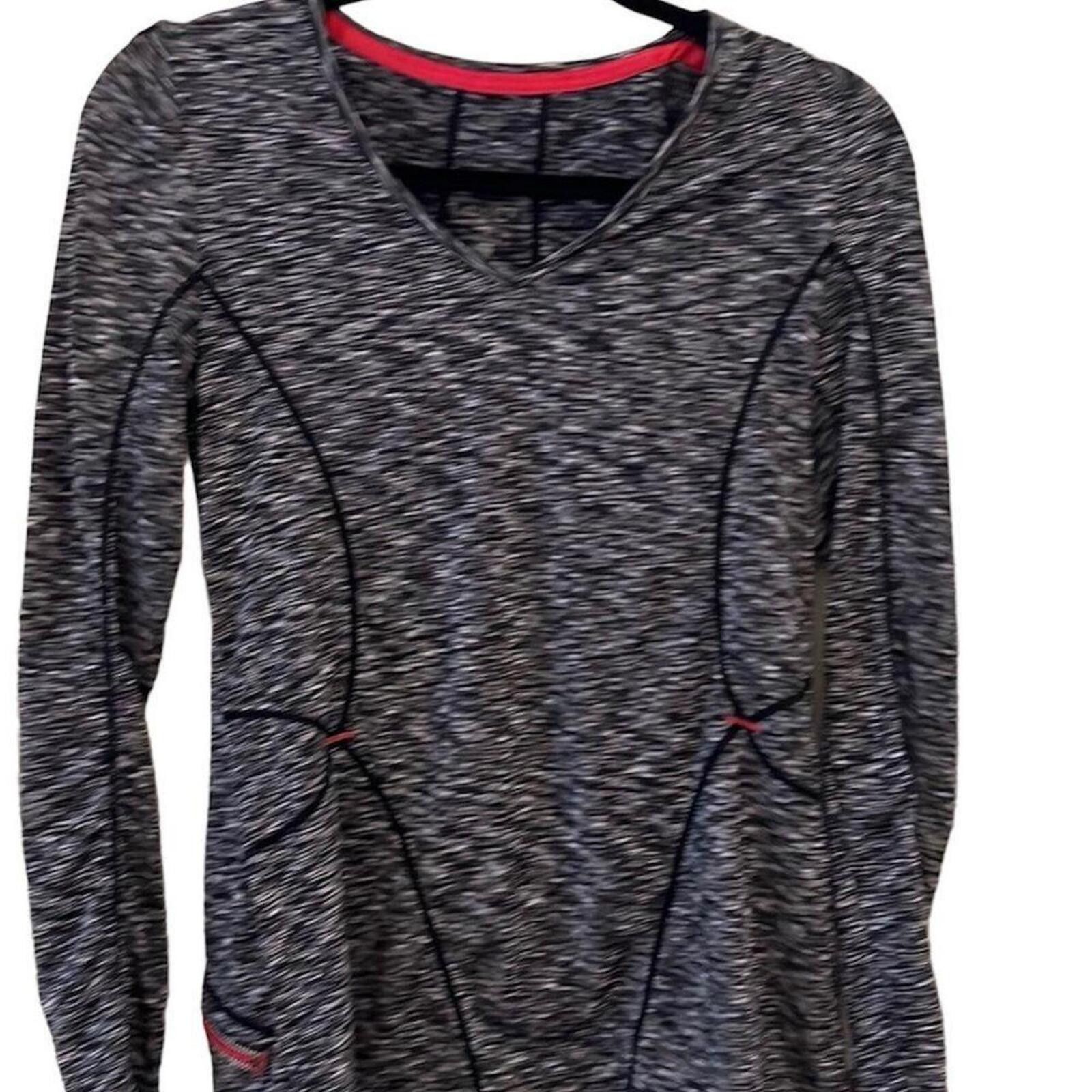 Other Athleta Long Sleeve Gray Activewear Top with Pink Zipper Size ONE SIZE - 1 Thumbnail