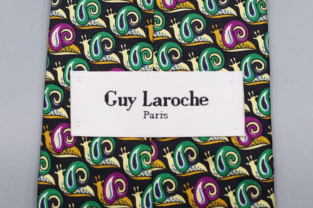 Guy Laroche Vintage Guy Laroche Snail Pattern Silk Tie Size ONE SIZE - 3 Thumbnail