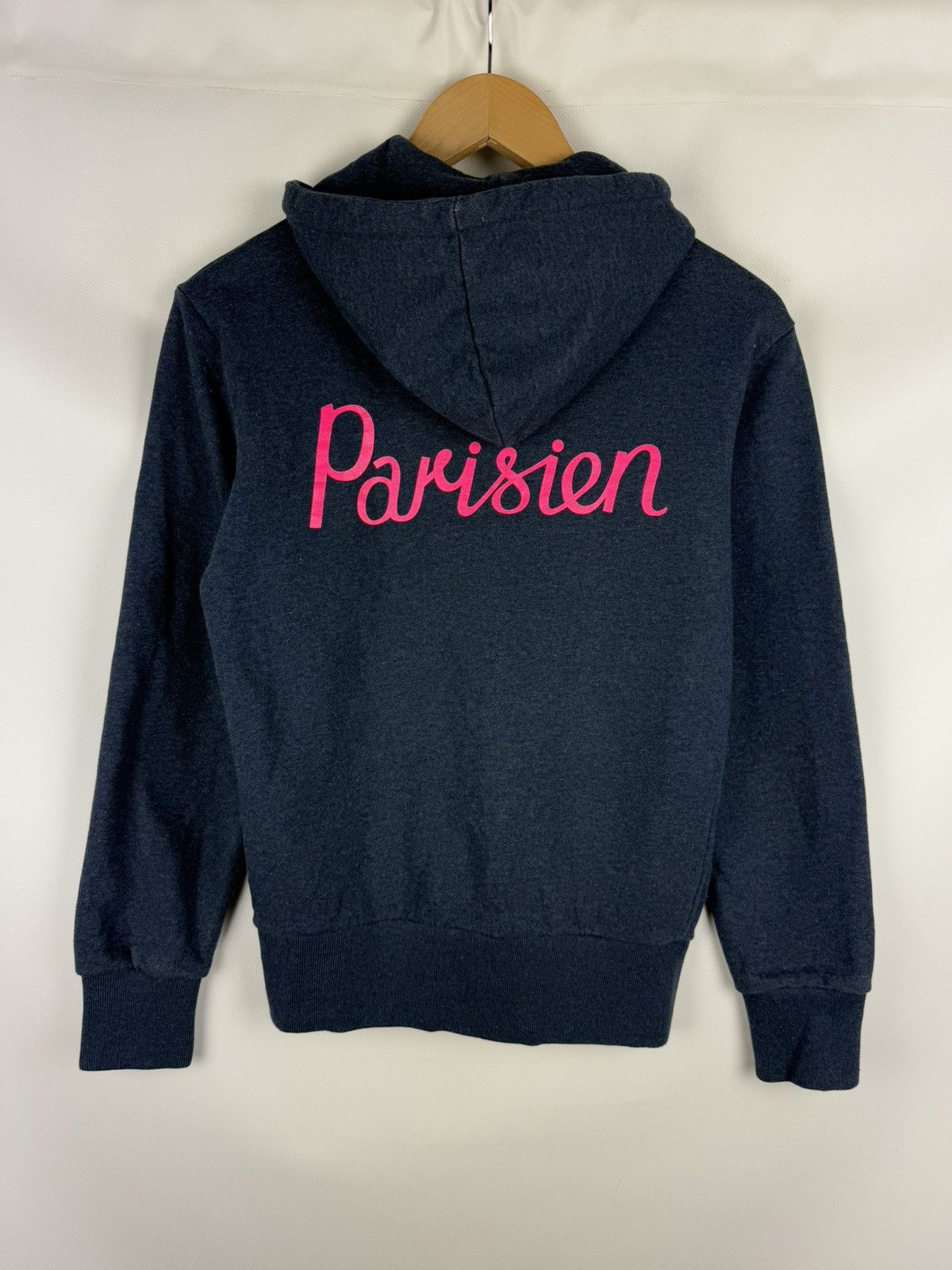 Maison Kitsune Maison Kitsune Parisien Logo Unisex Full Zip Hoodie Size Xs Size US XS / EU 42 / 0 - 13 Thumbnail