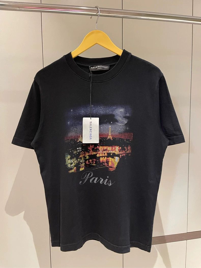 Balenciaga Balenciaga Black night scene short sleeve 2501-Nextarrow Size US S / EU 44-46 / 1 - 1 Thumbnail