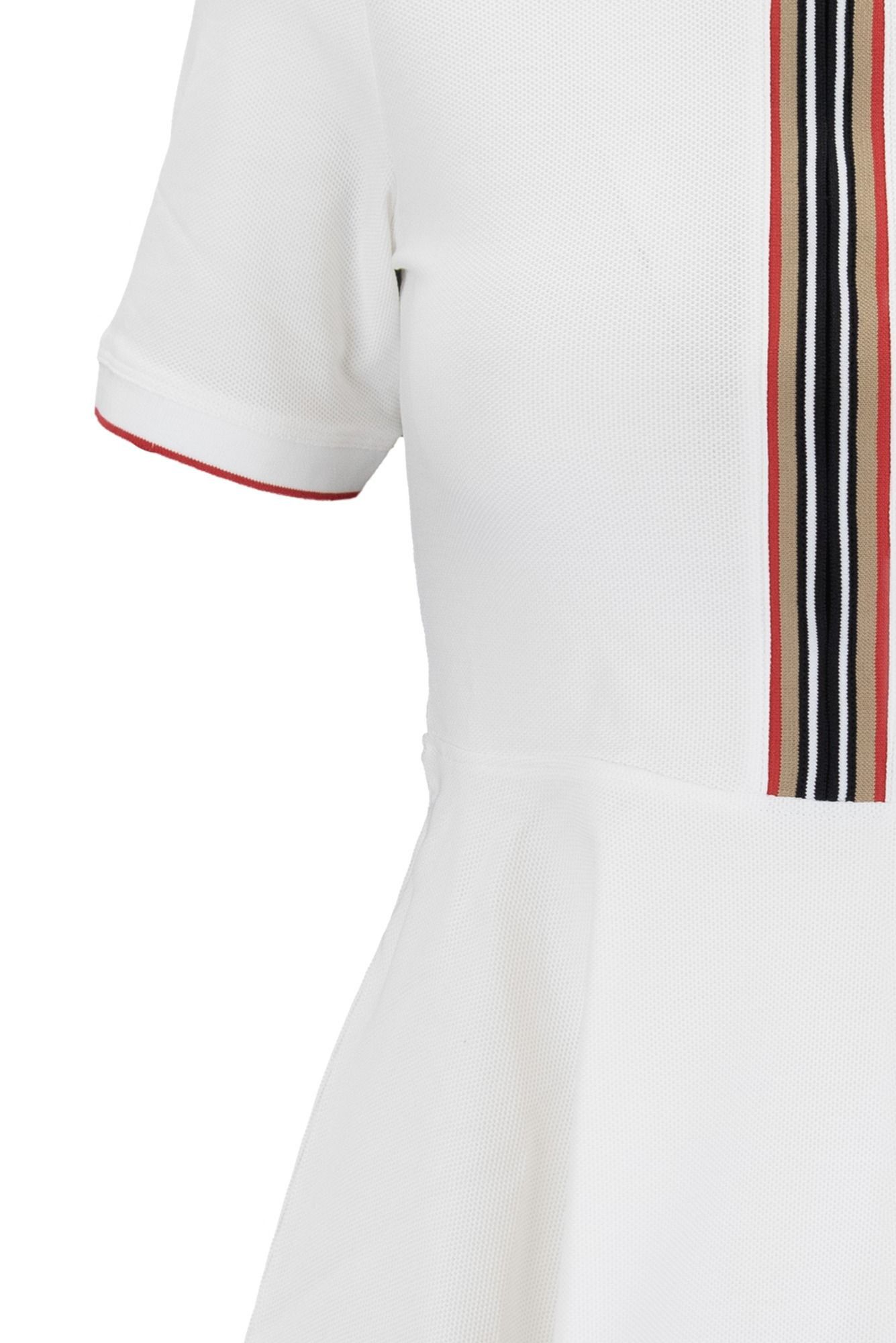 Burberry o1w1db10326 Polo Dress in White Size L / US 10 / IT 46 - 4 Thumbnail