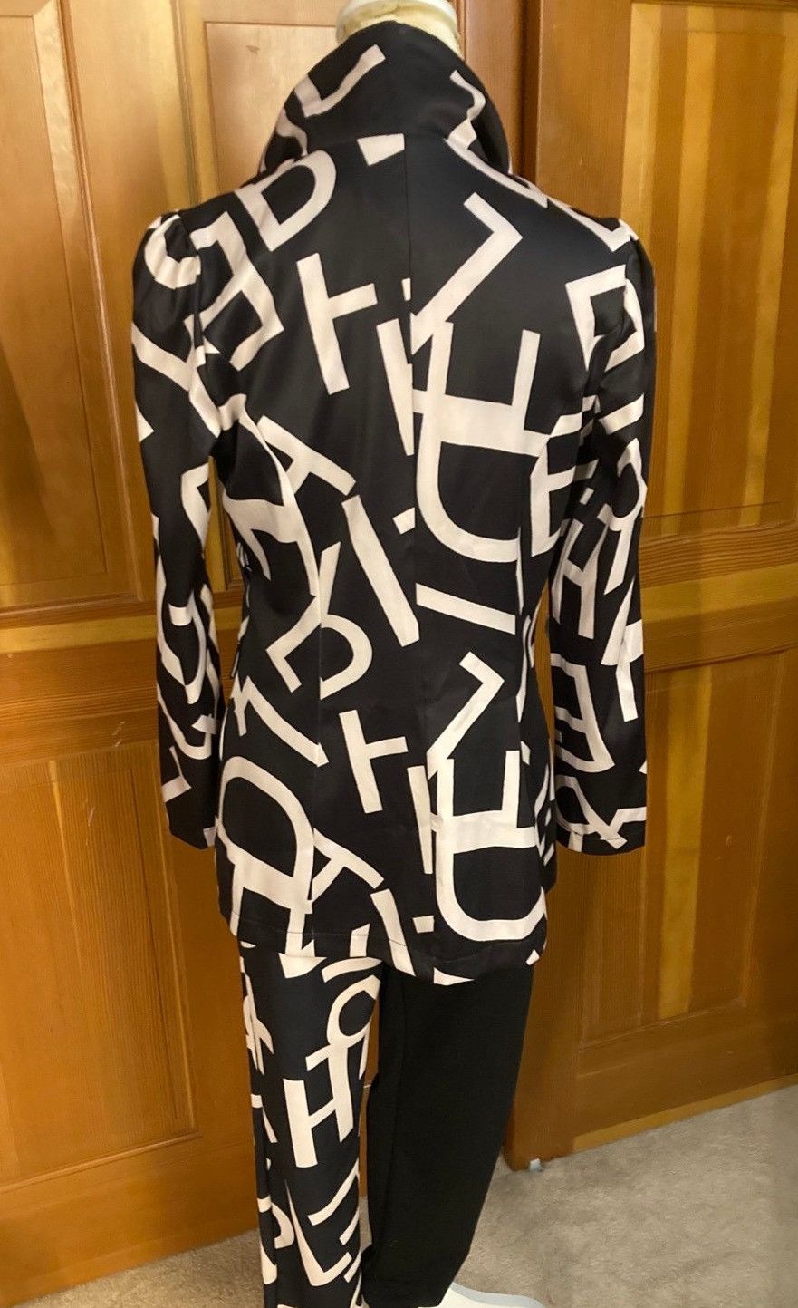 Designer × Other New, Women’s Lavishly Paris Letter Print Pantsuit. Size M / US 6-8 / IT 42-44 - 3 Thumbnail