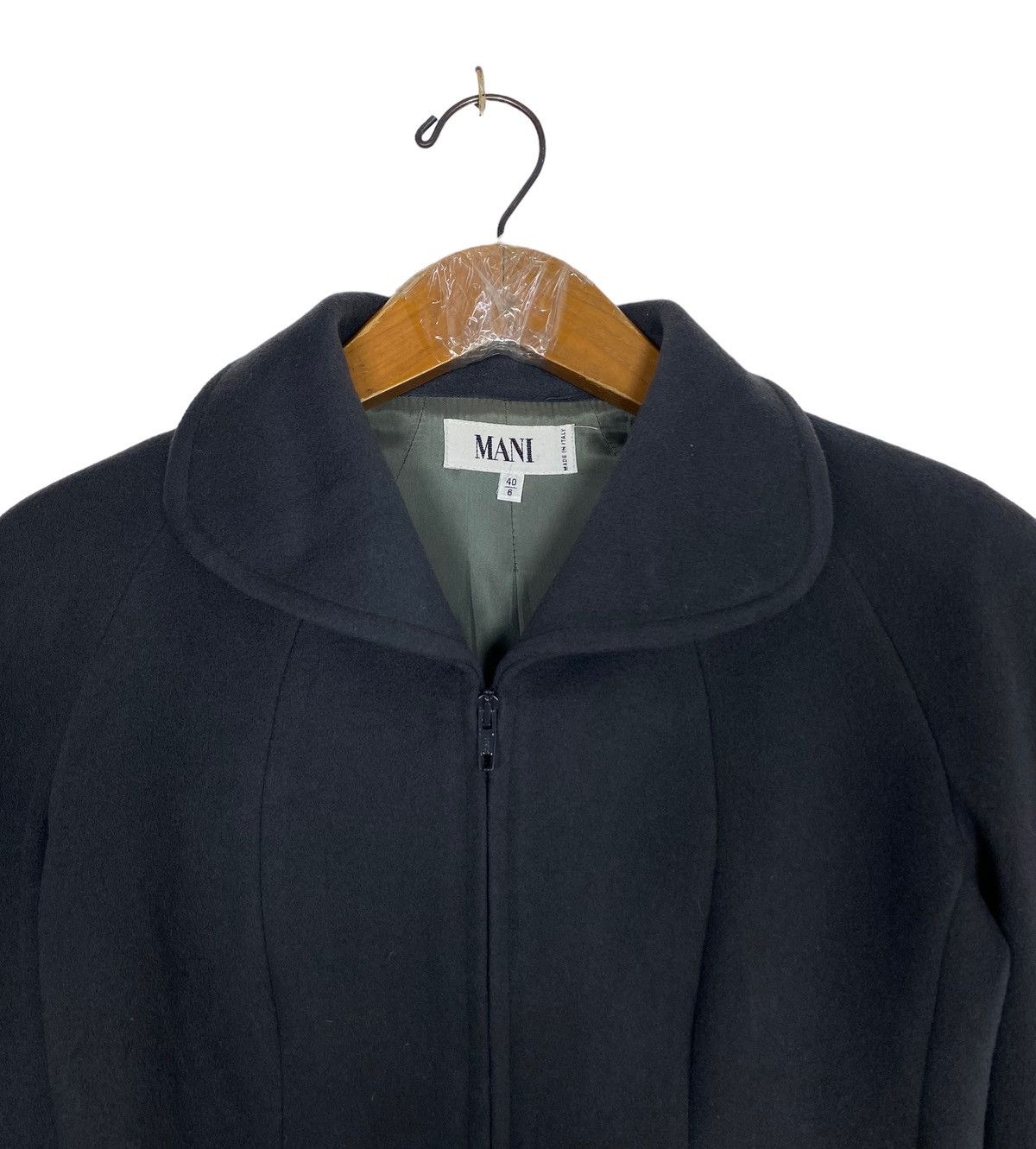 Vintage Rare‼️ Vtg Mani Wool Zipper Jacket Made in Italy Lampo Zip Size XS / US 0-2 / IT 36-38 - 4 Thumbnail