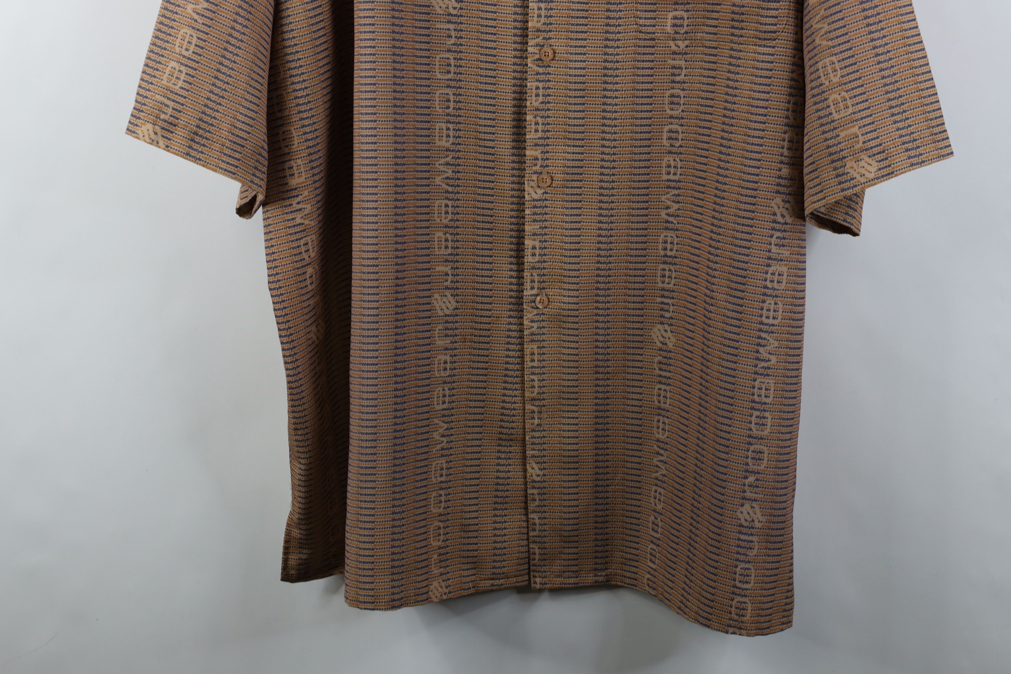 Rocawear Vintage 90s Y2K Rocawear Baggy Fit Camp Collar Button Shirt Size US XXL / EU 58 / 5 - 3 Thumbnail