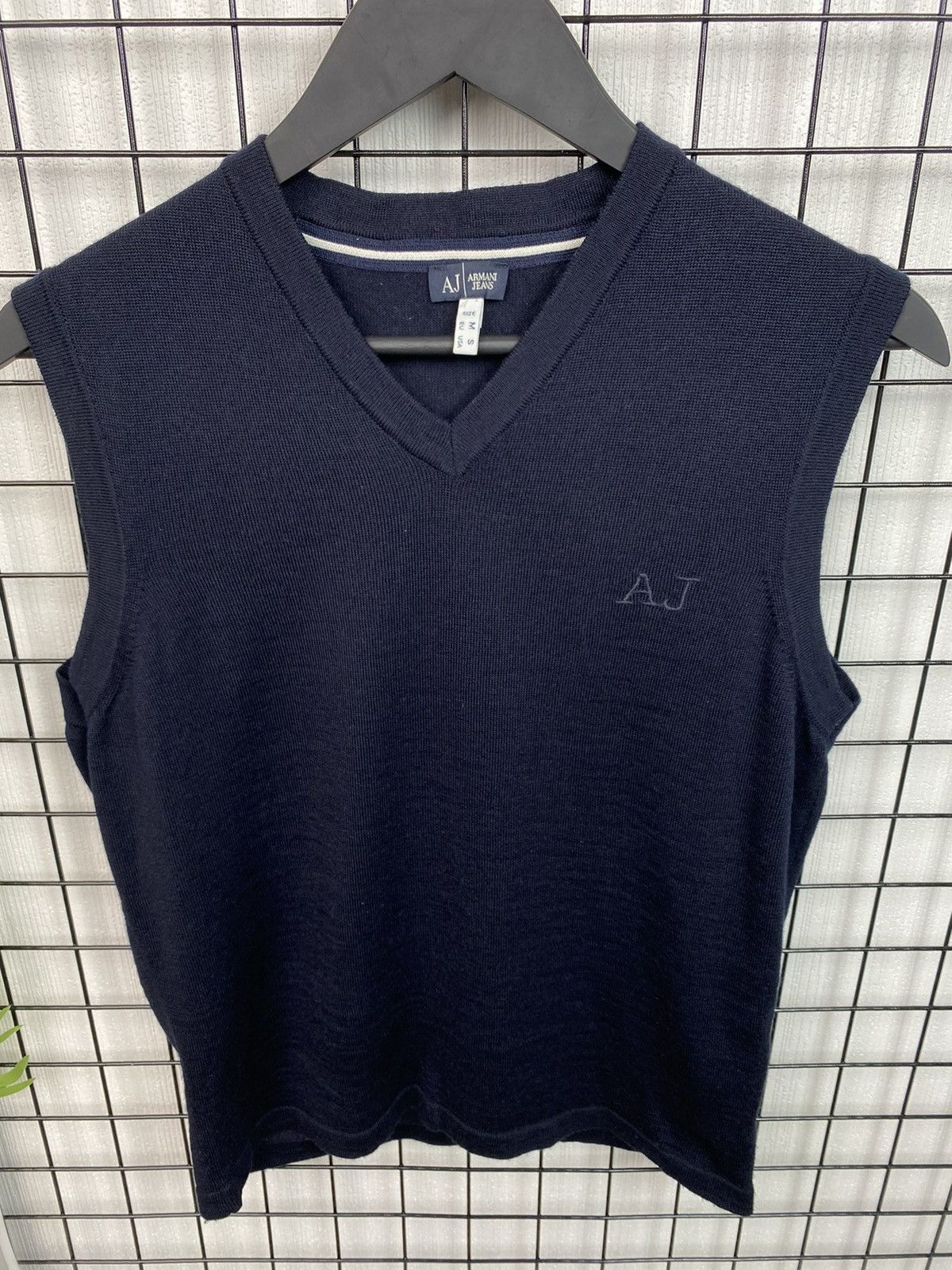 Giorgio Armani Armani Jeans Vest Knit Wool Men’s M Unisex Navy Blue Logo AJ Size US M / EU 48-50 / 2 - 4 Thumbnail