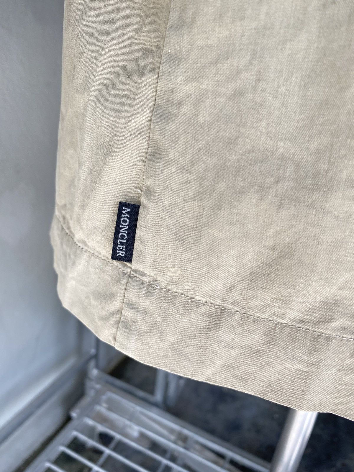 Moncler MONCLER Beige Button-Up Long Coat with Pockets Size ONE SIZE - 12 Thumbnail