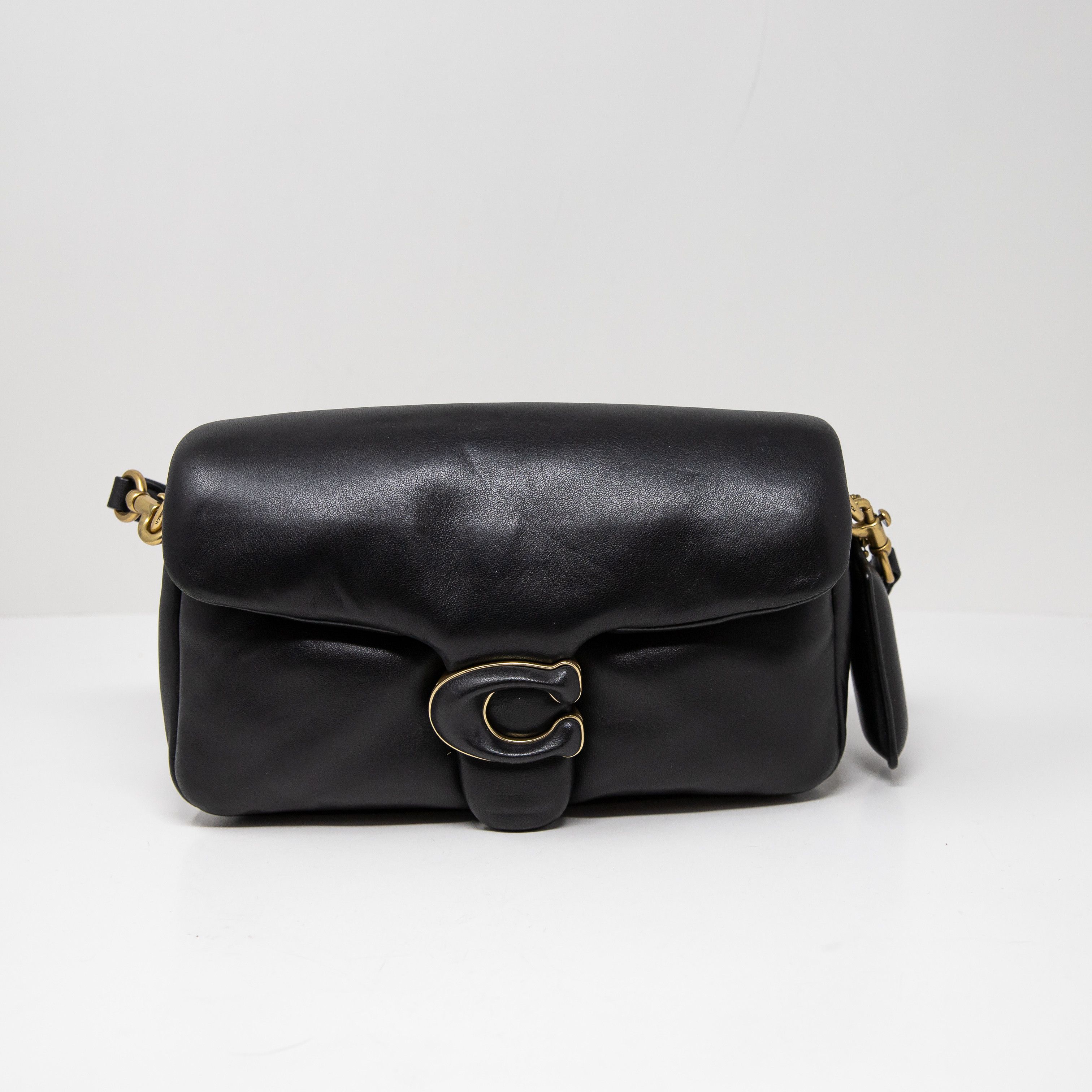 Coach Pillow Tabby Puffy Genuine Leather in Black, Women's