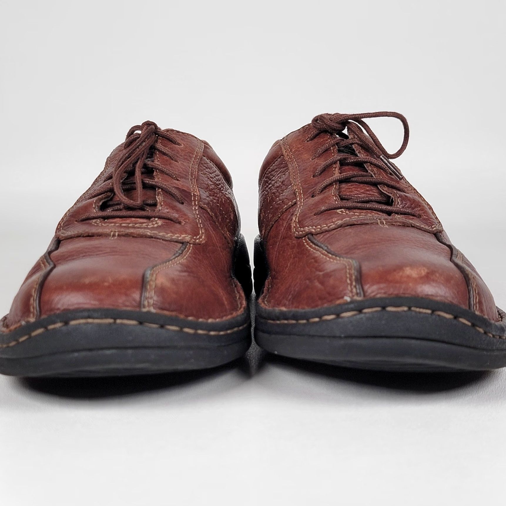 Clarks Clarks Leather Lace-Up Comfort Casual Walking Sneakers for Men 8 M Brown Oxford Shoes Mens Size US 8 / EU 41 - 3 Thumbnail