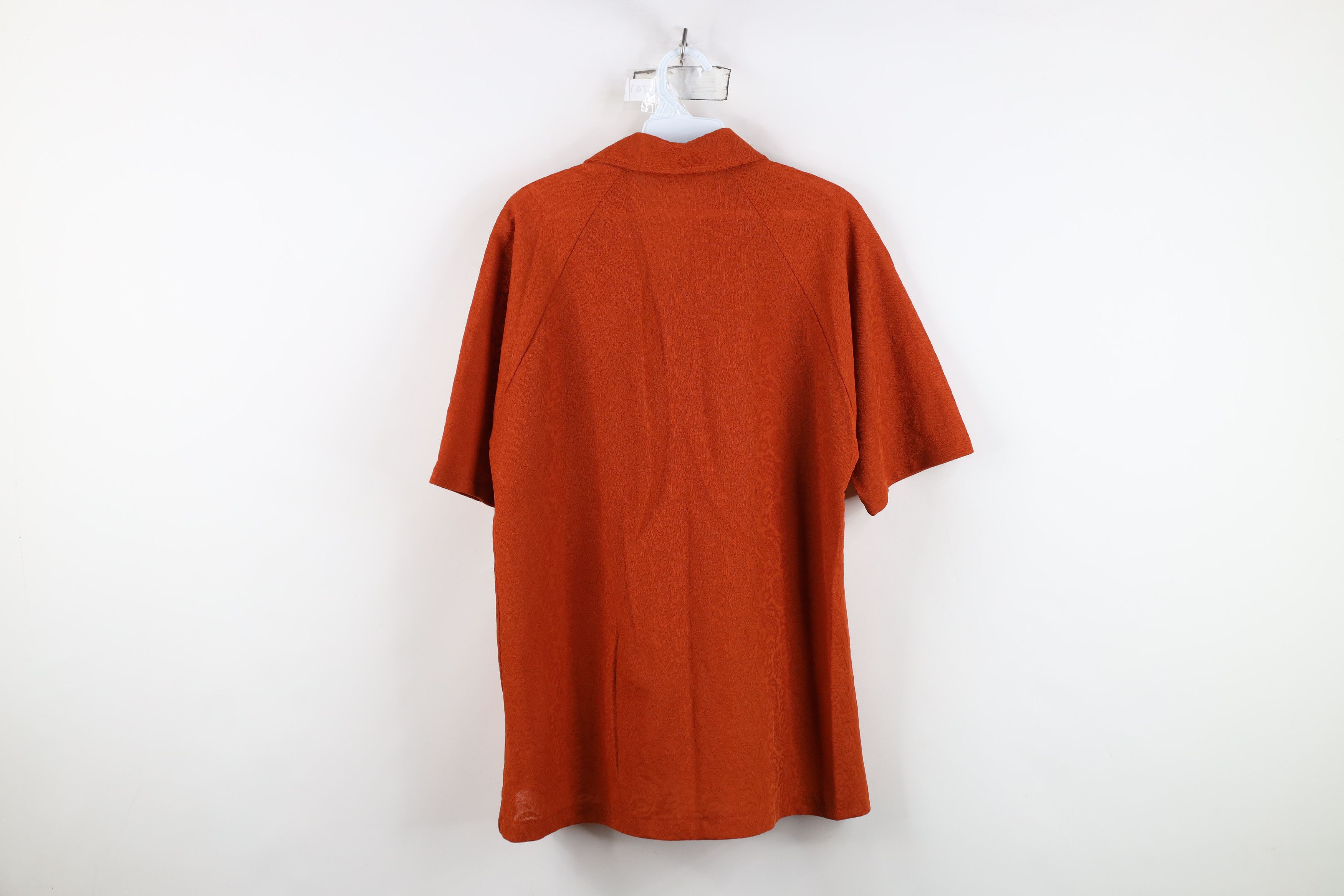 Vintage Vintage 60s 70s Streetwear Knit Collared Polo Orange USA Size US L / EU 52-54 / 3 - 9 Thumbnail