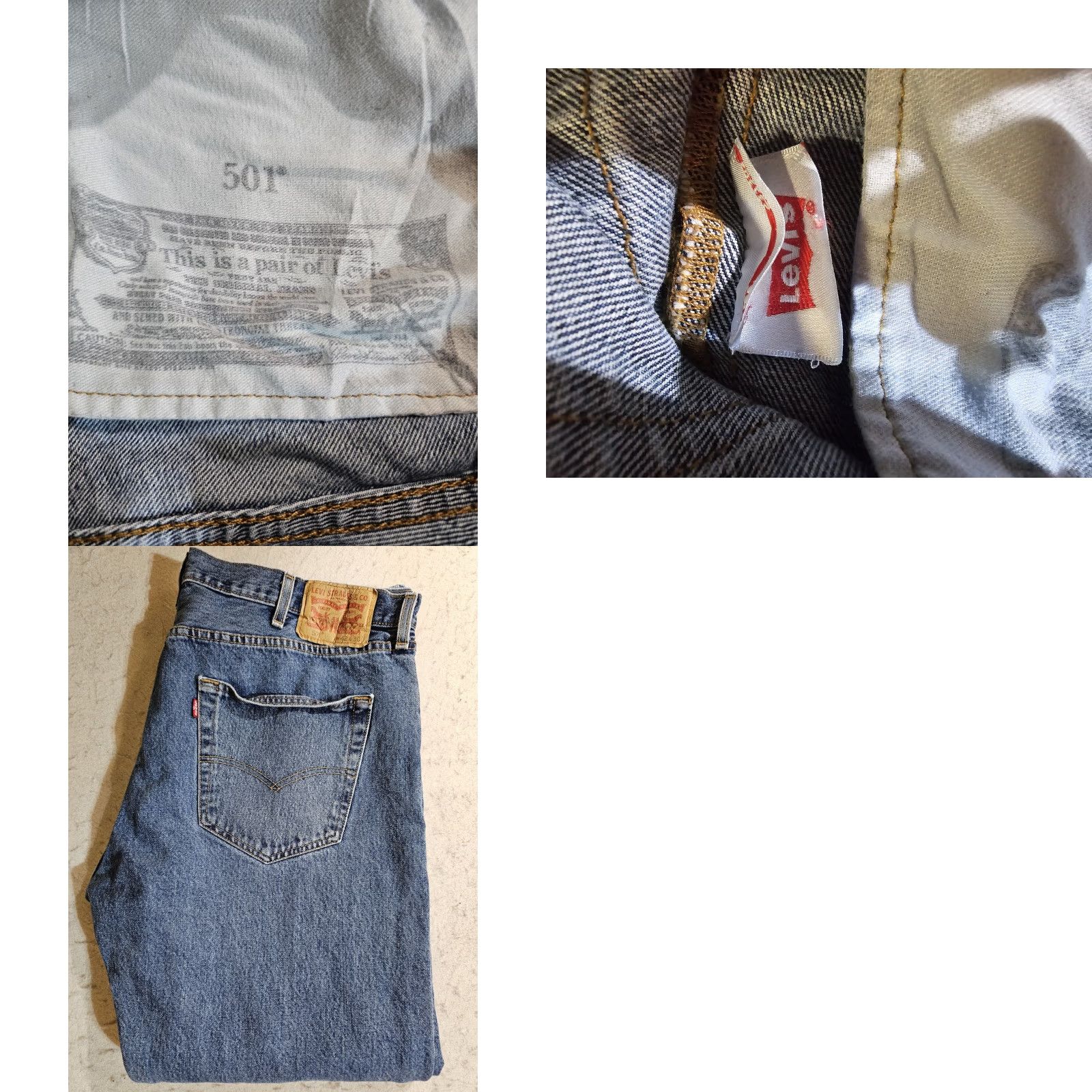 Levi's VINTAGE Levi's 501 XX Jeans Regular Denim Medium Blue 42x30 Mens 90s USA Slim Straight 5-Pocket Denim Cotton Size US 42 / EU 58 - 9 Thumbnail