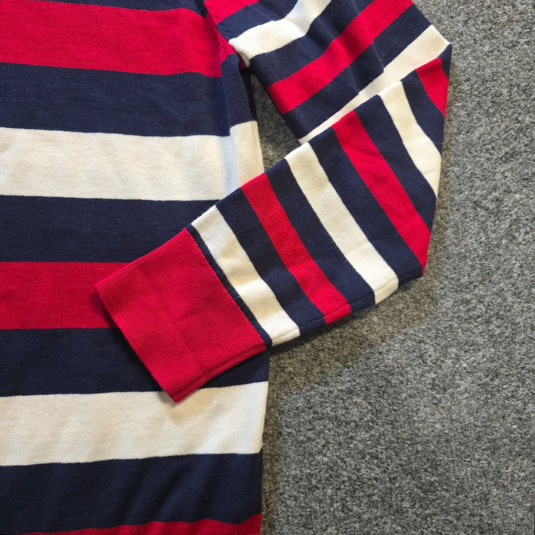 Brooks Brothers Brooks Brothers Top Womens Size L Blue Red Rugby Stripe Boat Neck Casual Shirt Knit Cotton Regular Modern Classic Womens Size L / US 10 / IT 46 - 4 Thumbnail
