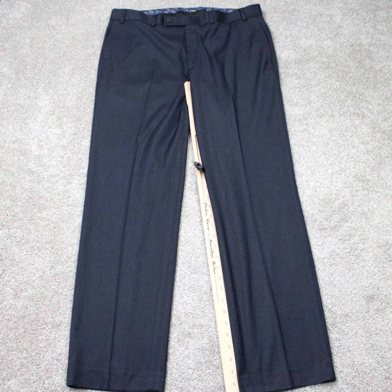 Ralph Lauren LAUREN Ralph Lauren Pants Mens 36x32 Blue Flat Front Poly/Rayon Blend Stretch Dress Pants Mens Regular Size US 36 / EU 52 - 2 Thumbnail