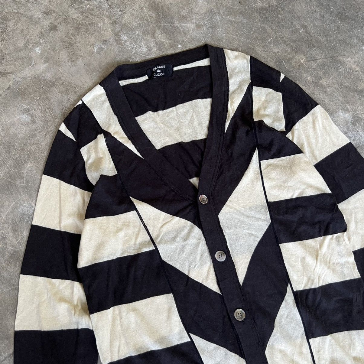 Issey Miyake Cabane De Zucca by Issey Miyake Stripe Cardigan Size US M / EU 48-50 / 2 - 2 Thumbnail