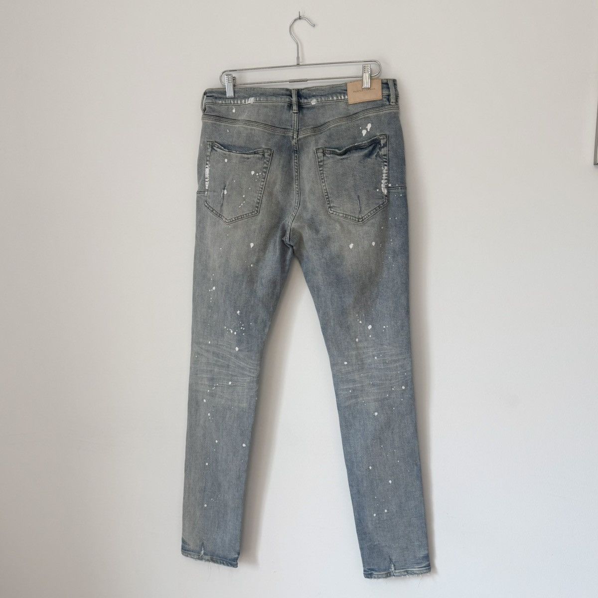 Purple Brand Purple Brand P001 Light Indigo Paint Blowout Distress Jeans Size US 34 / EU 50 - 7 Thumbnail