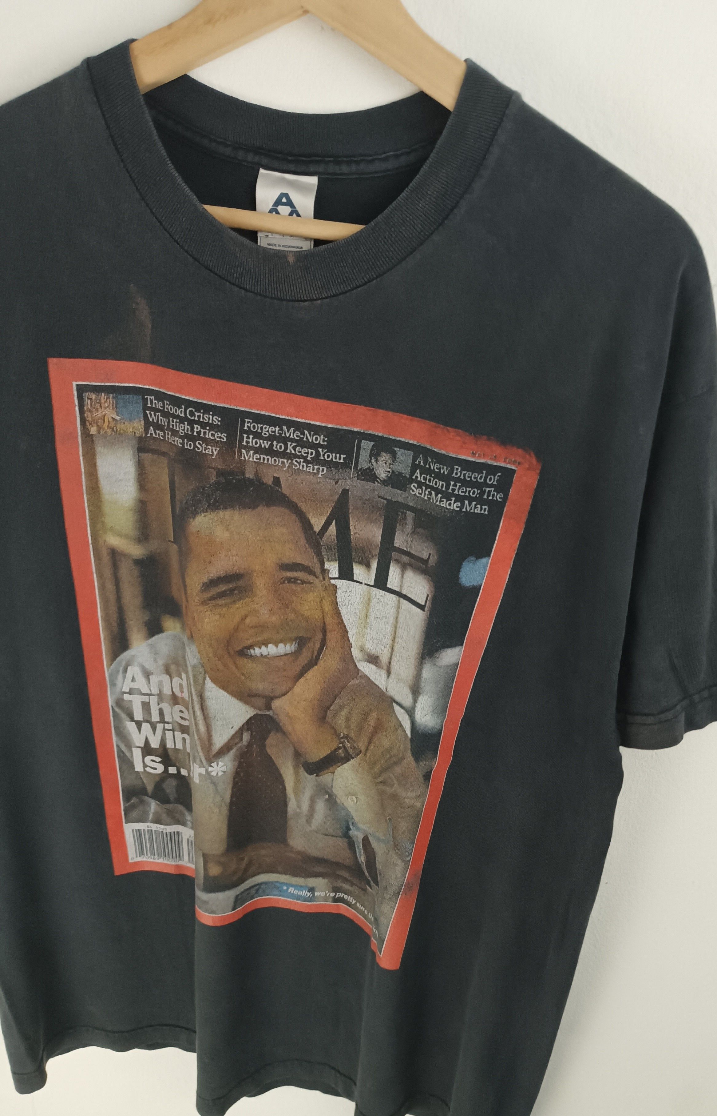 Vintage THRASHED FADED VINTAGE Y2K OBAMA TIME MAGAZINE PRESIDENT POL Size US L / EU 52-54 / 3 - 7 Thumbnail