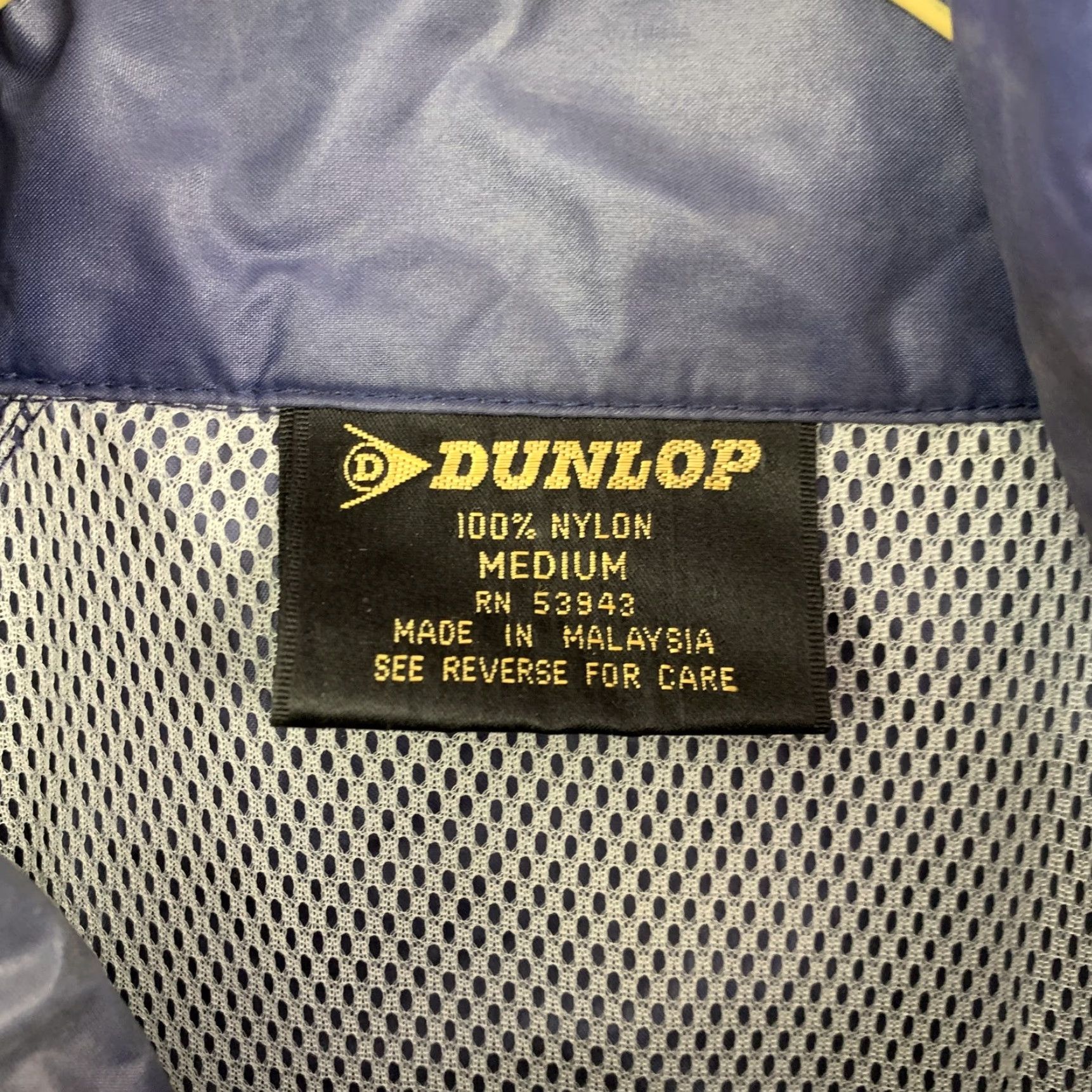 Dunlop VINTAGE Dunlop Tracksuit Set Jacket Pants Navy Blue Red Full Zip Nylon 2 Piece Mens M Size US 31 - 3 Thumbnail