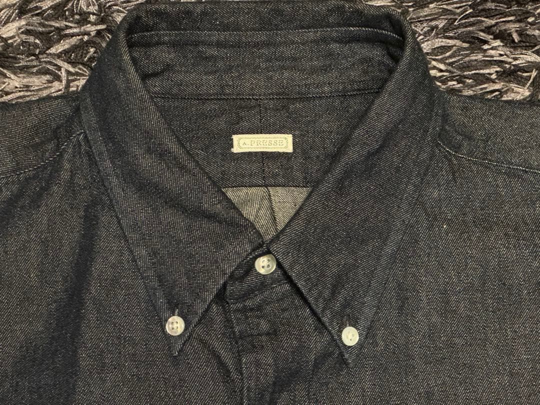A.PRESSE Denim Button Up Shirt Size US L / EU 52-54 / 3 - 3 Thumbnail