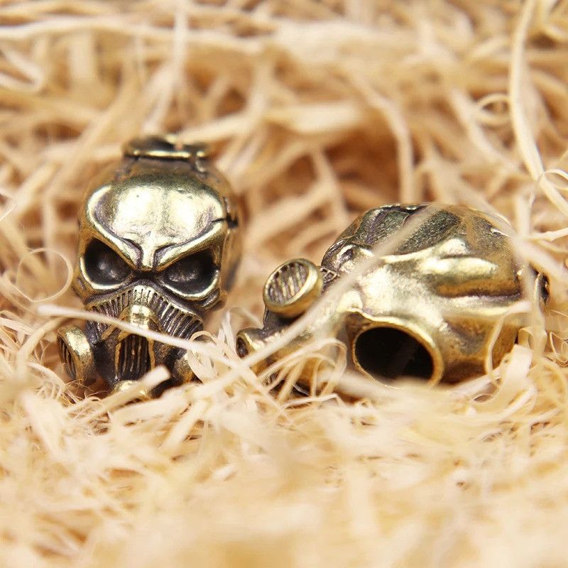 Handmade 3Pcs Biochemical Skull Knife Beads Paracord Bead Zipper Size ONE SIZE - 4 Thumbnail