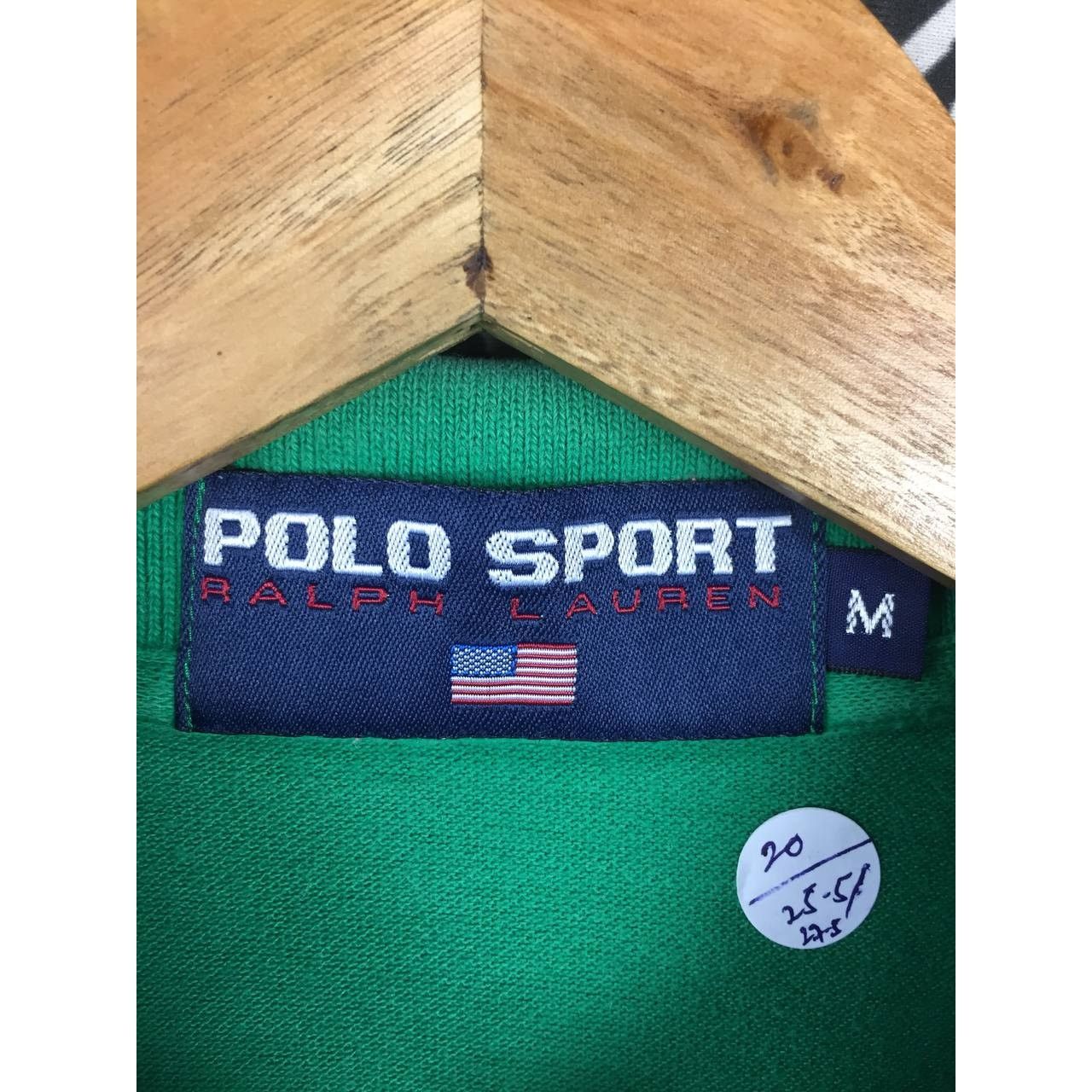 Polo Ralph Lauren × Vintage Vtg Polo Sport Ralph Lauren American Flag Logo Polo Tee Size US M / EU 48-50 / 2 - 13 Thumbnail