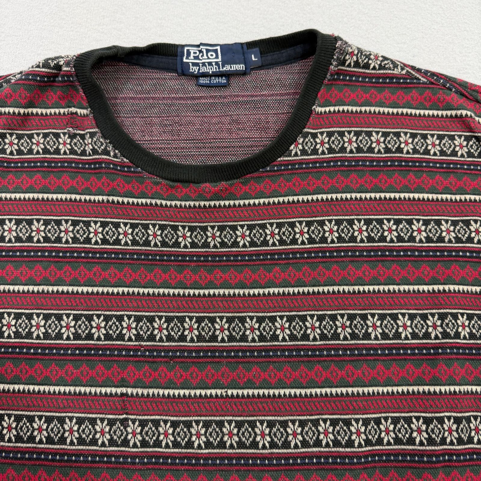 Polo Ralph Lauren Vintage Polo Ralph Lauren Fair Isle Long Sleeve Shirt Large Size US L / EU 52-54 / 3 - 3 Thumbnail