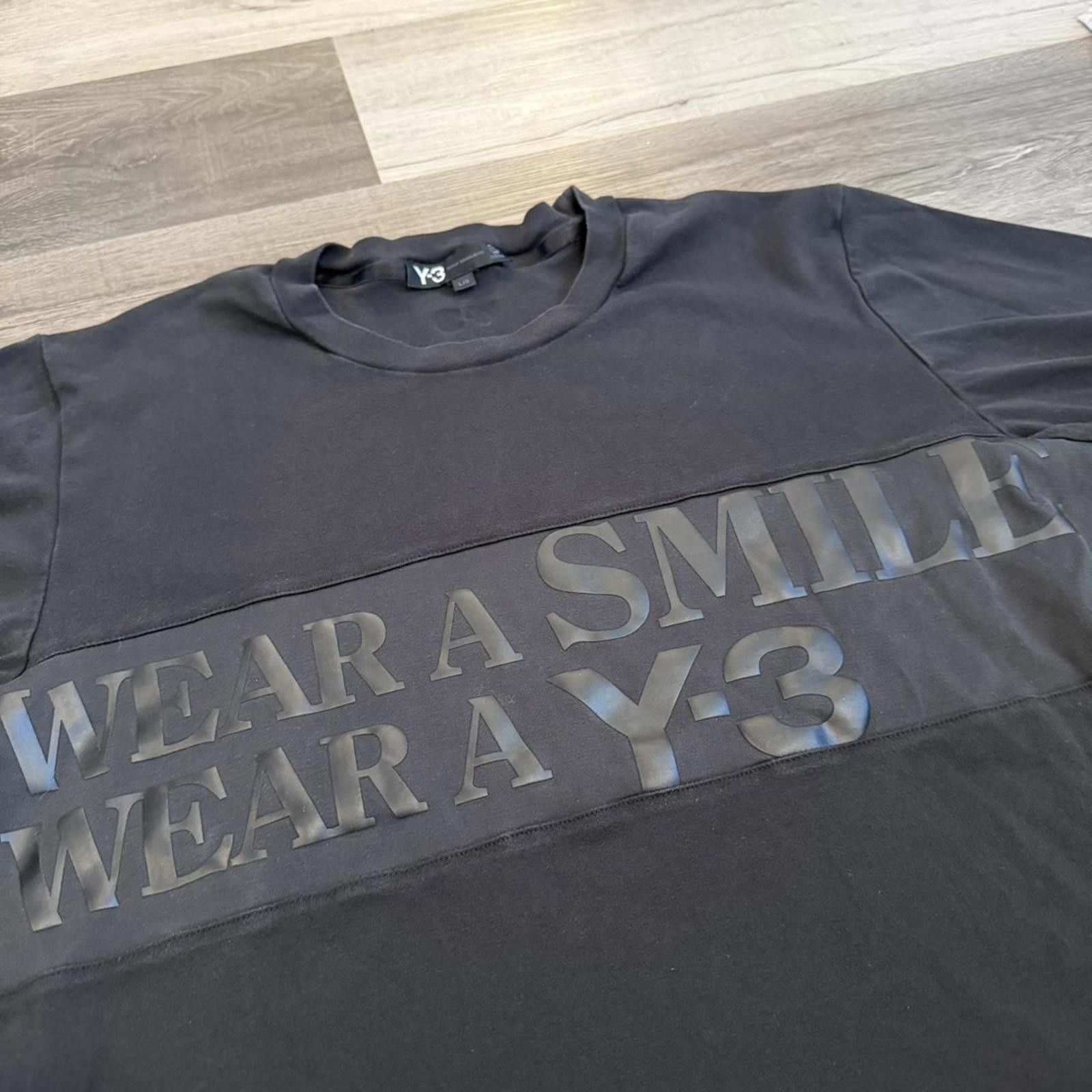 Y-3 adidas Yohji Yamamoto Y-3 wear a smile wear a y-3 LS t shirt Size US L / EU 52-54 / 3 - 1 Thumbnail