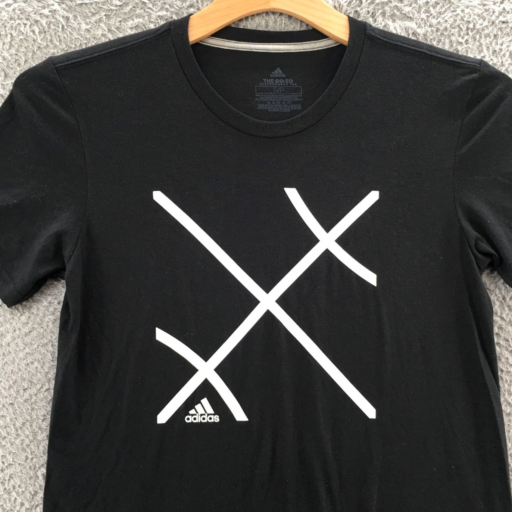 Adidas Adidas Climalite Athletic T-Shirt Mens S Black Short Sleeve Basketball Lines NEW Size US S / EU 44-46 / 1 - 2 Thumbnail