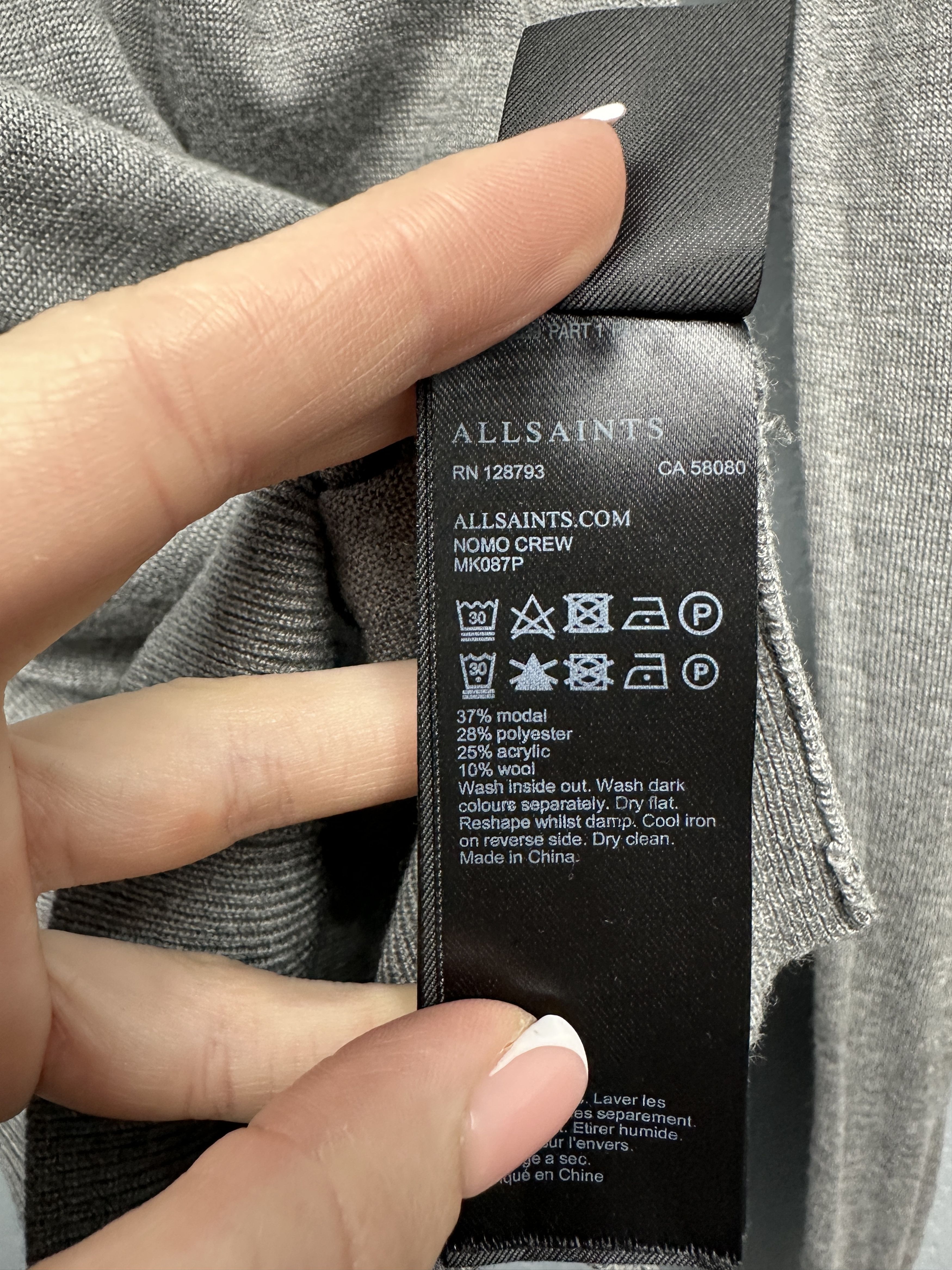 Allsaints Allsaints Mens Nomo Crew Neck Sweater Size US S / EU 44-46 / 1 - 5 Thumbnail