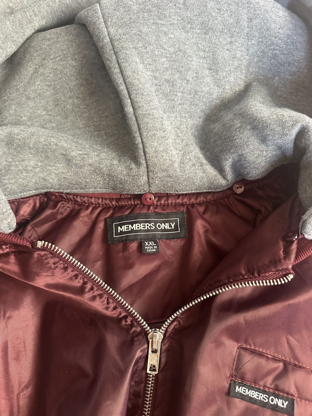 Members Only Members Only bomber jacket with a built-in gray hoodie. Size US XXL / EU 58 / 5 - 5 Thumbnail